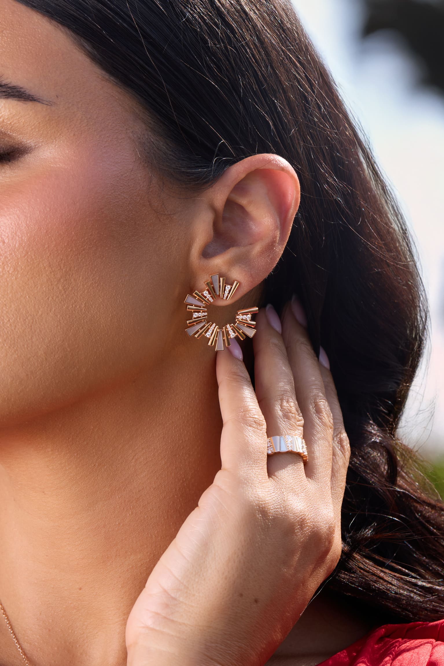 Al Fajr Hoop Rose Gold Earrings