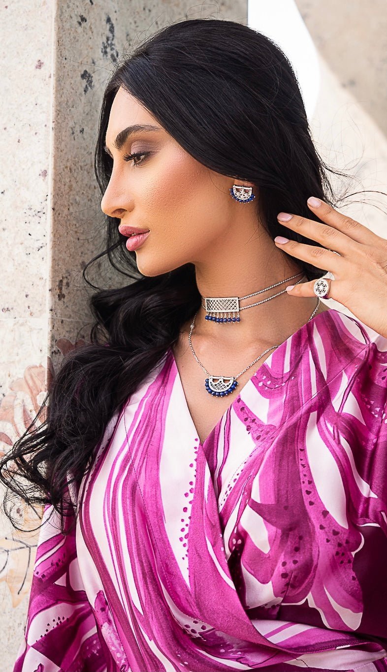 Al Noor Lace  Choker in Pearl - Misk Dubai,Necklaces, al-noor-heritage-choker-in-malachite, , Misk Dubai,  Misk, Misk Jewellery, Misk Jewelry, Gold, Emirati Gold, Emirati Design, Jewelry Emirati, Saudi Jewelry, Gold Saudi Arabia, Dubai, Abu Dhabi, Saudi Arabia, KSA, UAE, United Arab Emirates, 18kt, مجوهرات , مجوهرات مسك, مجوهرات اماراتية , دهب , سعودية ذهب