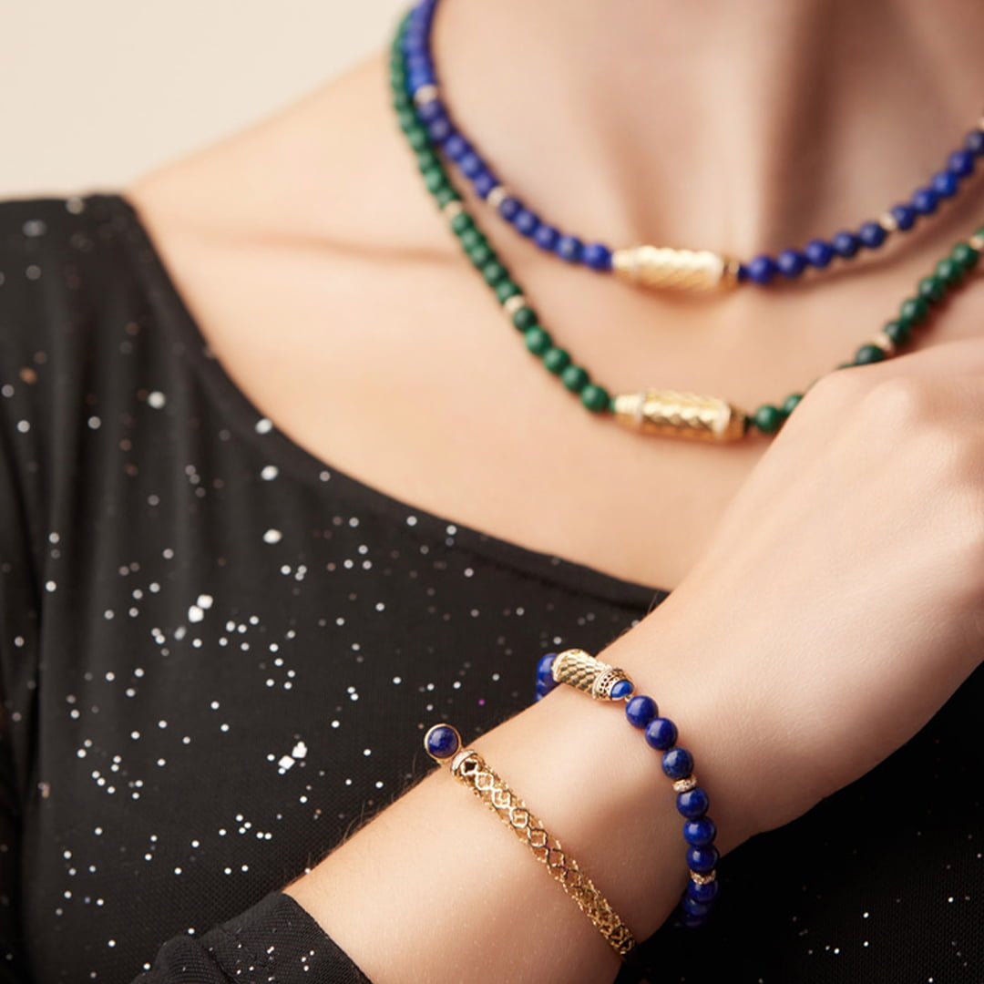 Harmony Turquoise Beads Bracelet Border Diamond