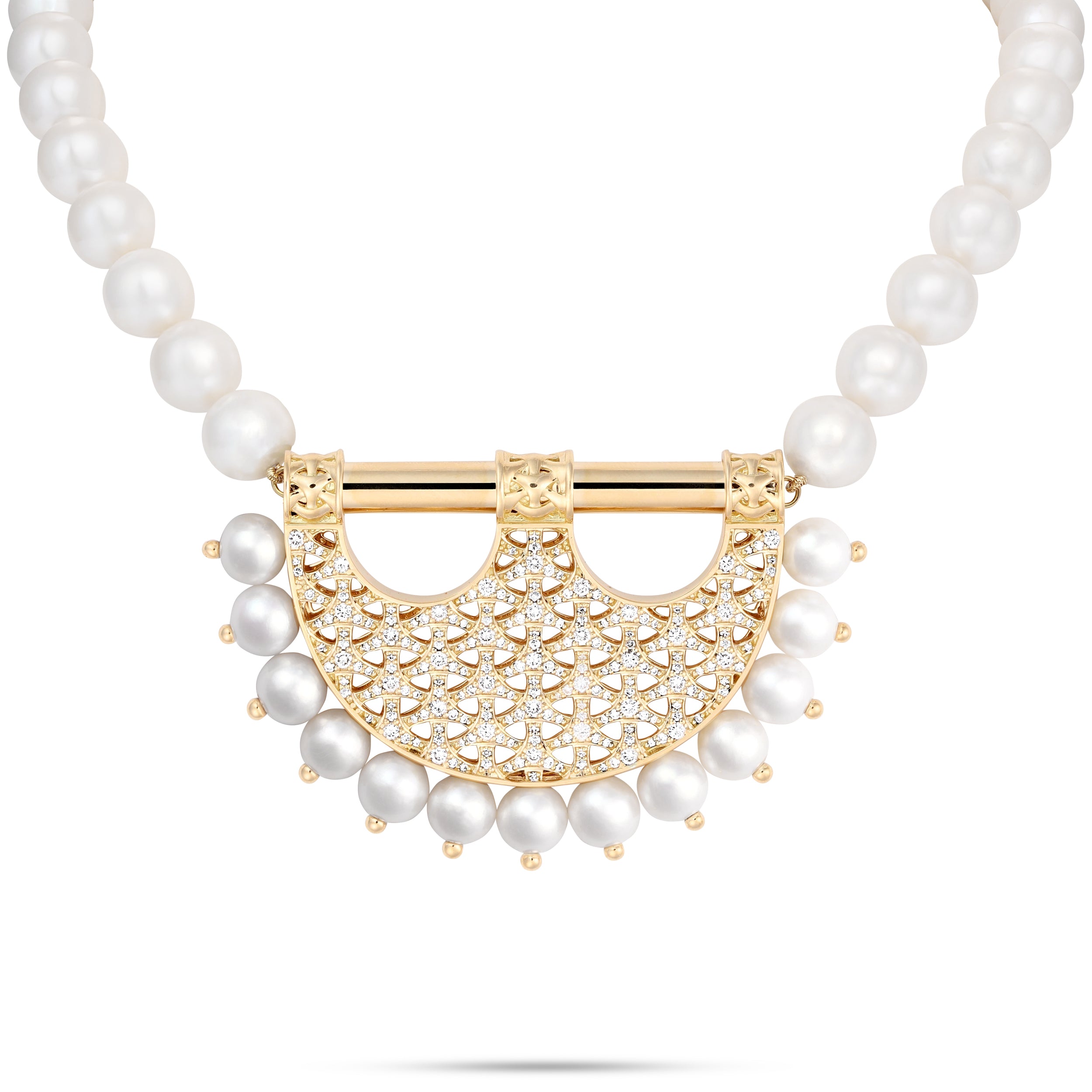 Heritage Large Pearl Chain Necklace