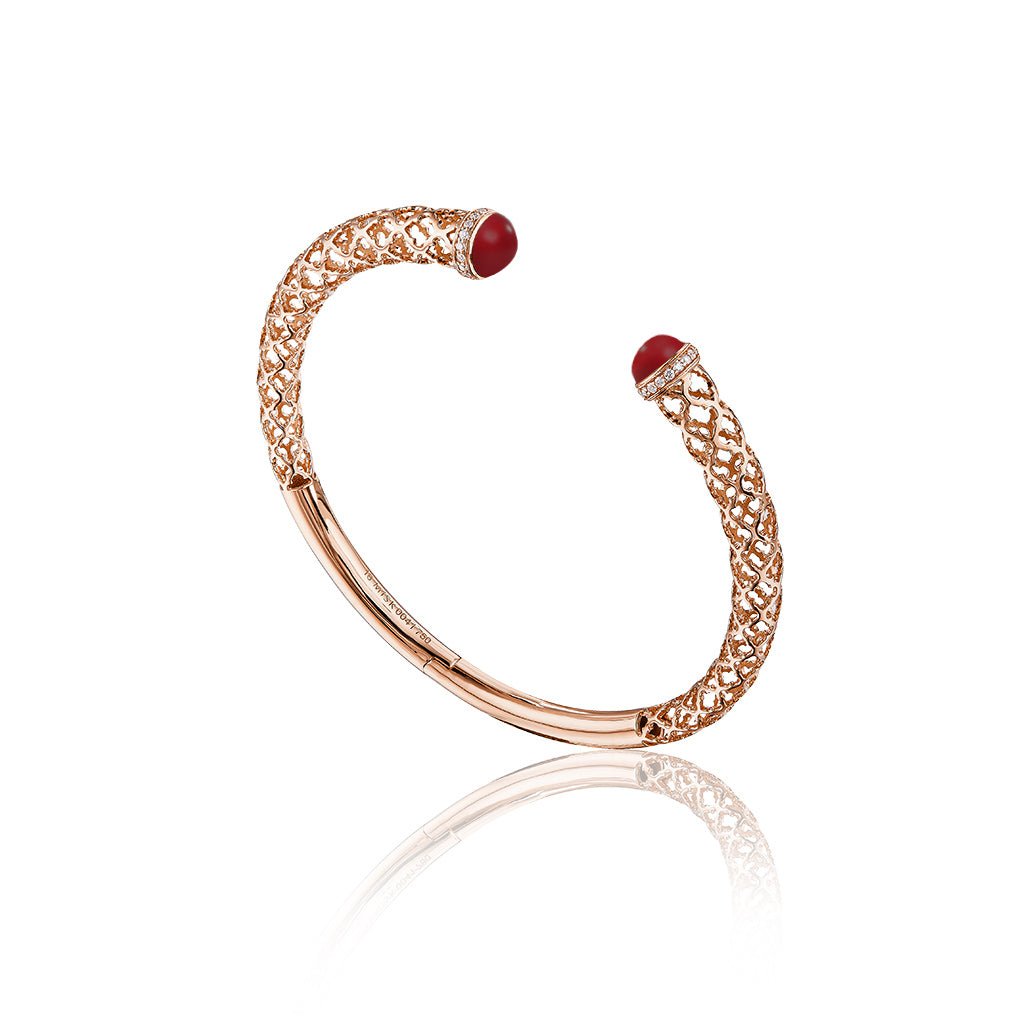 Lace Hoop Slim Bangle in Agate
