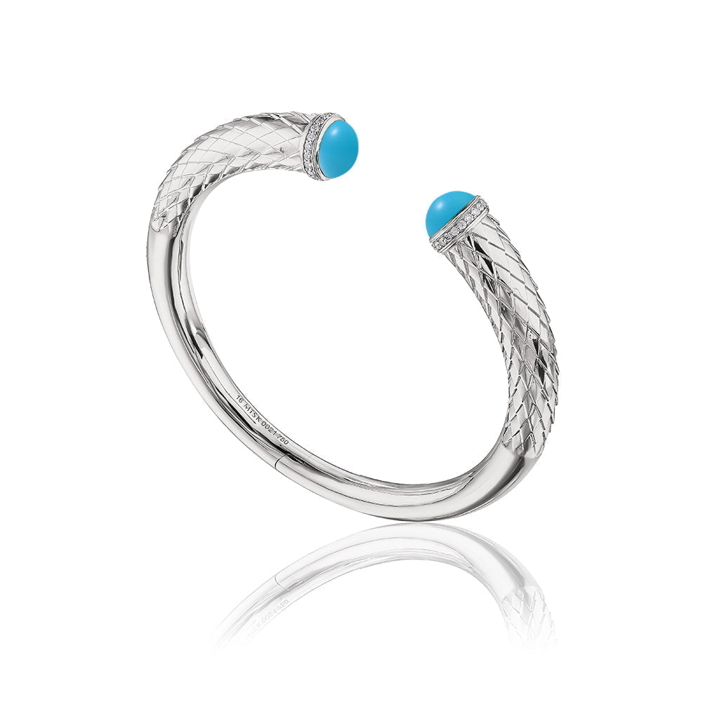 Harmony Bangle in Turquoise Border Diamond