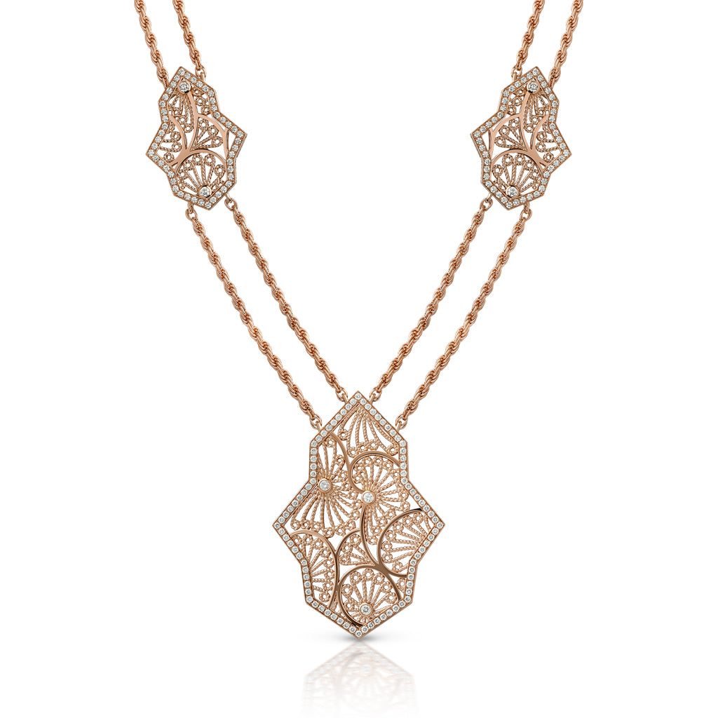 Al Mona Large Leaf Necklace
