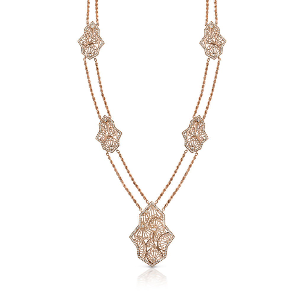 Al Mona Large Leaf Necklace