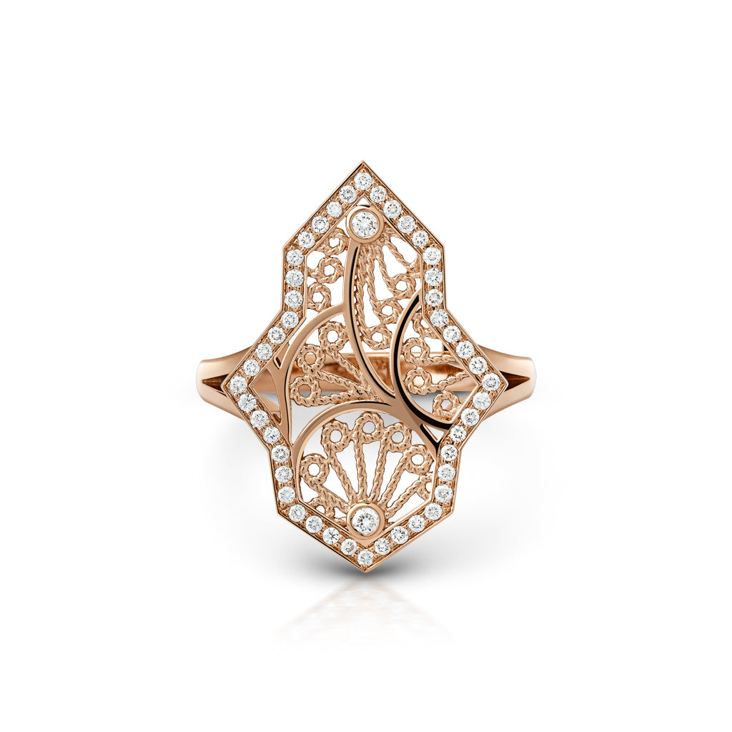 Al Mona Leaf Ring
