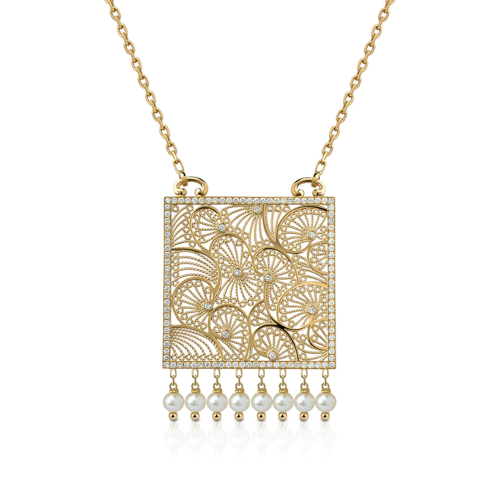 Al Mona Large Square Pendant