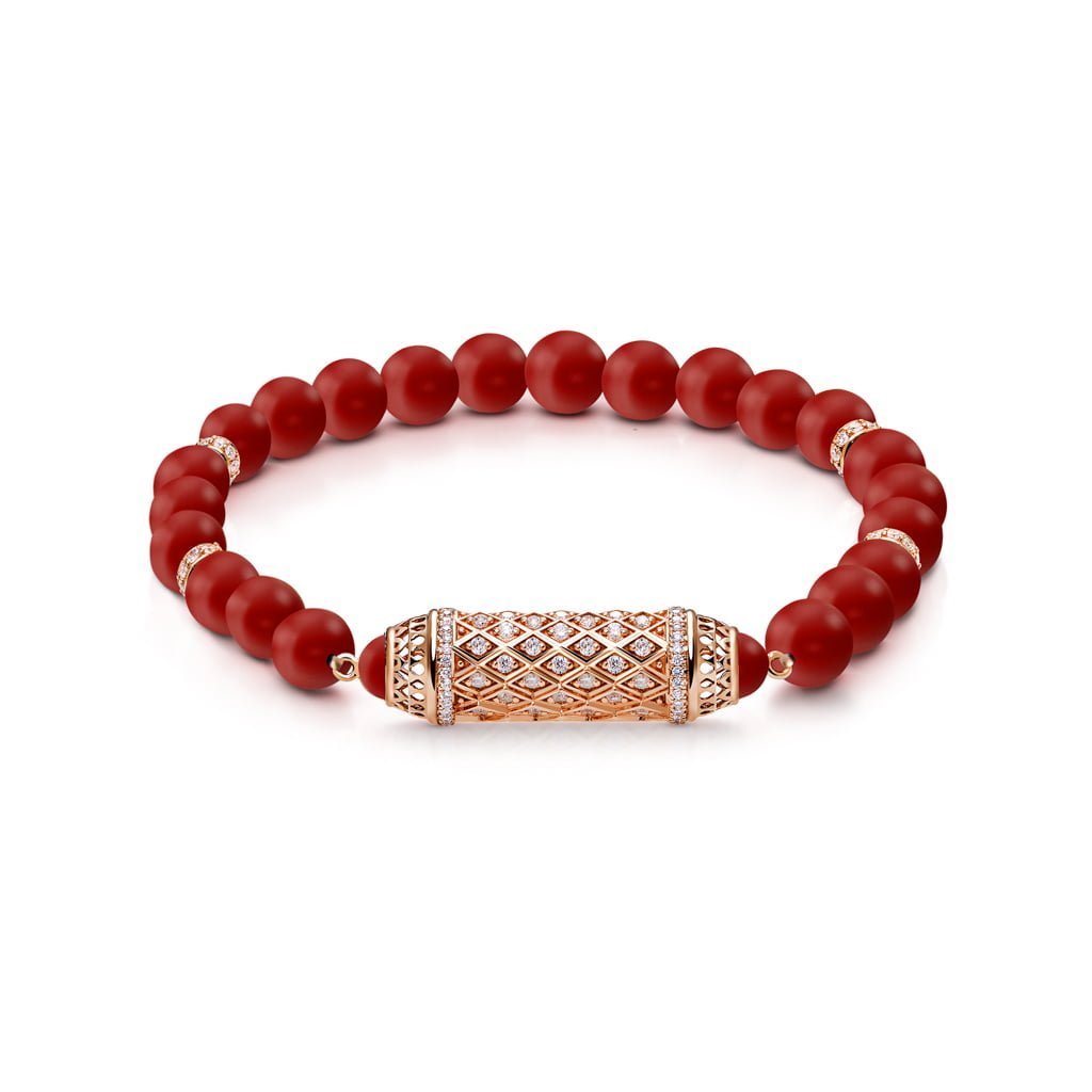 Harmony Agate Beads Bracelet Full Diamond