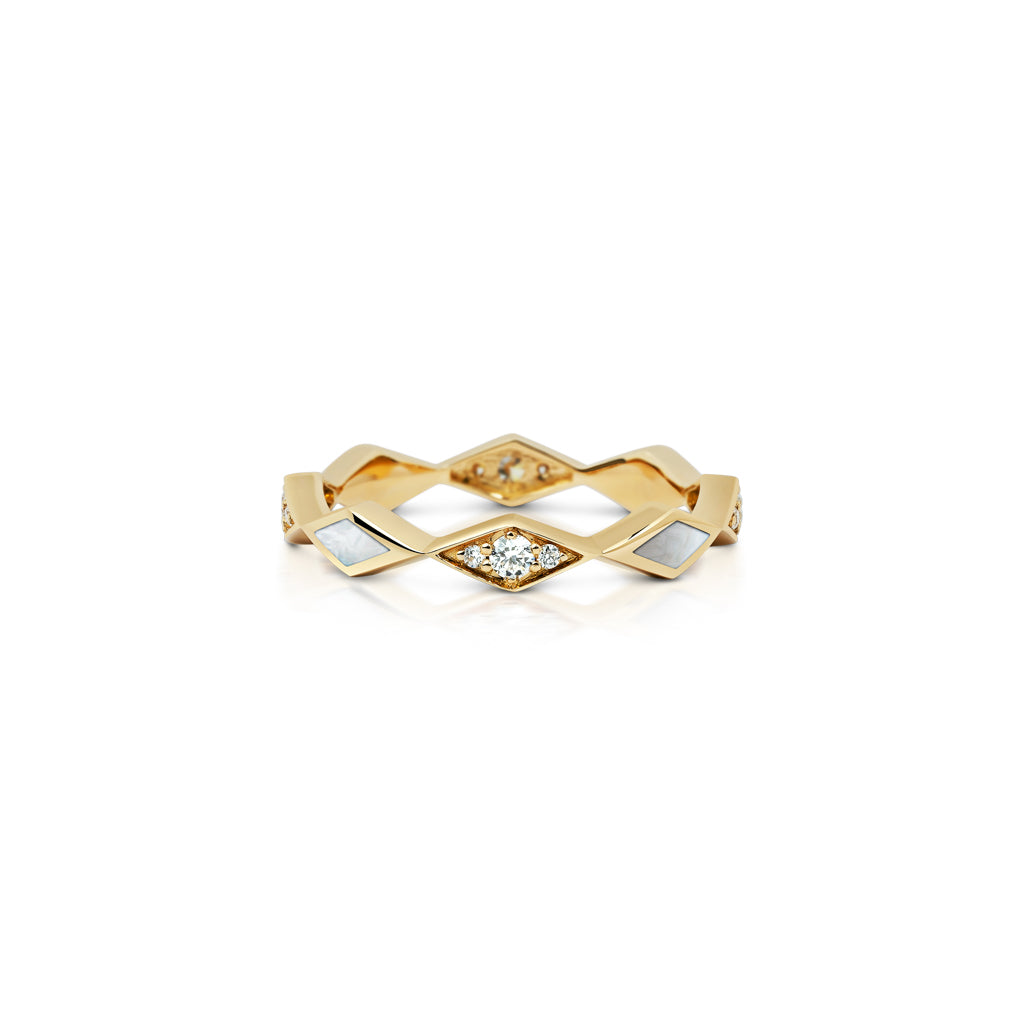 Eternity Small Mother of Pearl Rose Gold Ring