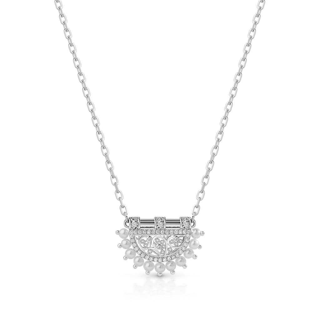 Heritage Al Mona Mini Pendant#Gold_White Gold