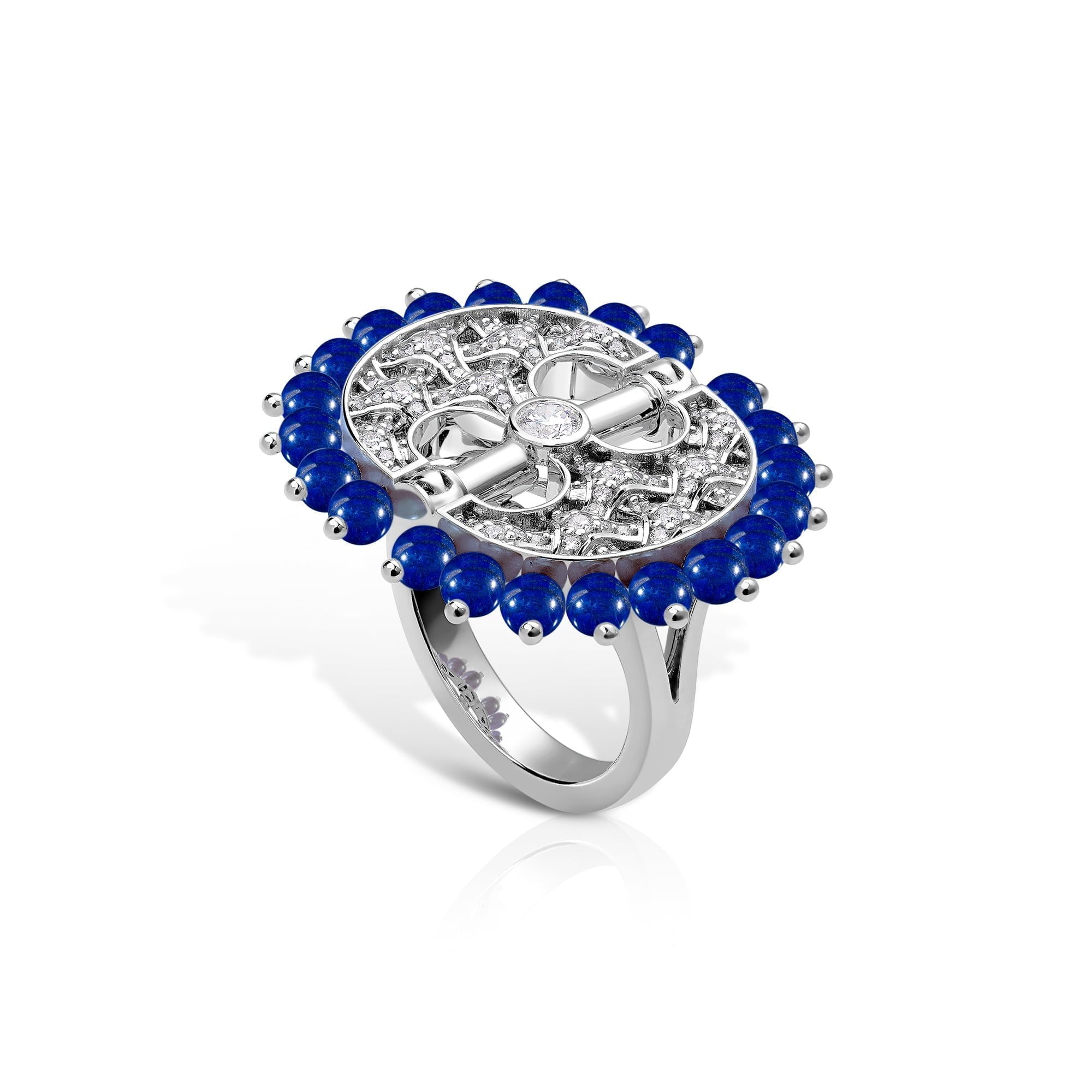 Heritage Full Diamond Two Wing Ring