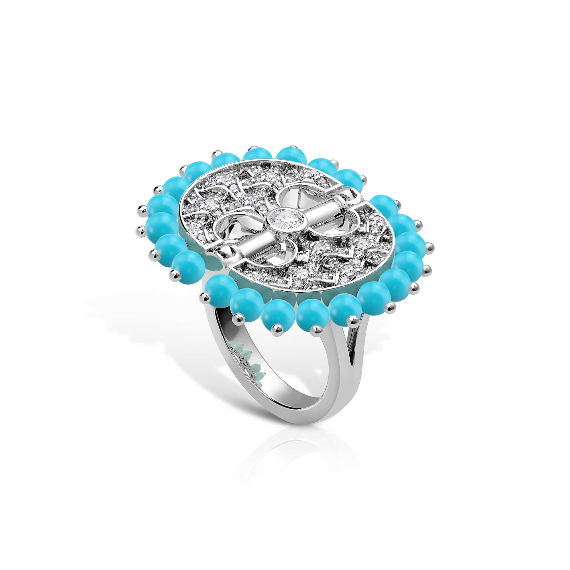 Heritage Full Diamond Two Wing Ring