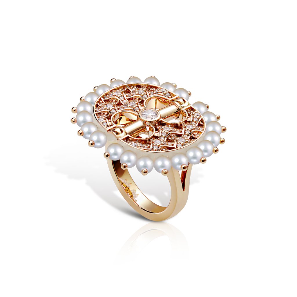 Heritage Full Diamond Two Wing Ring