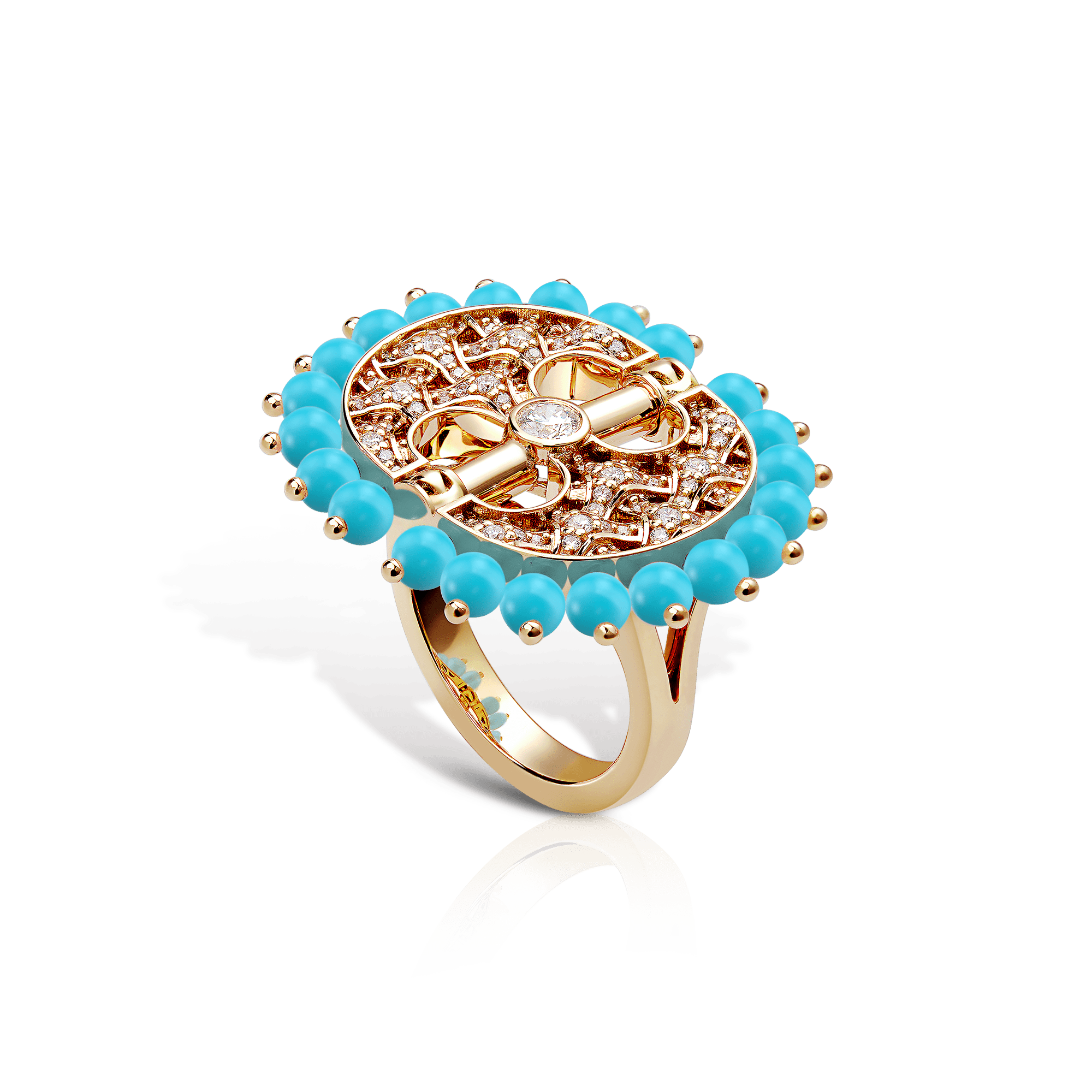 Heritage Full Diamond Two Wing Ring
