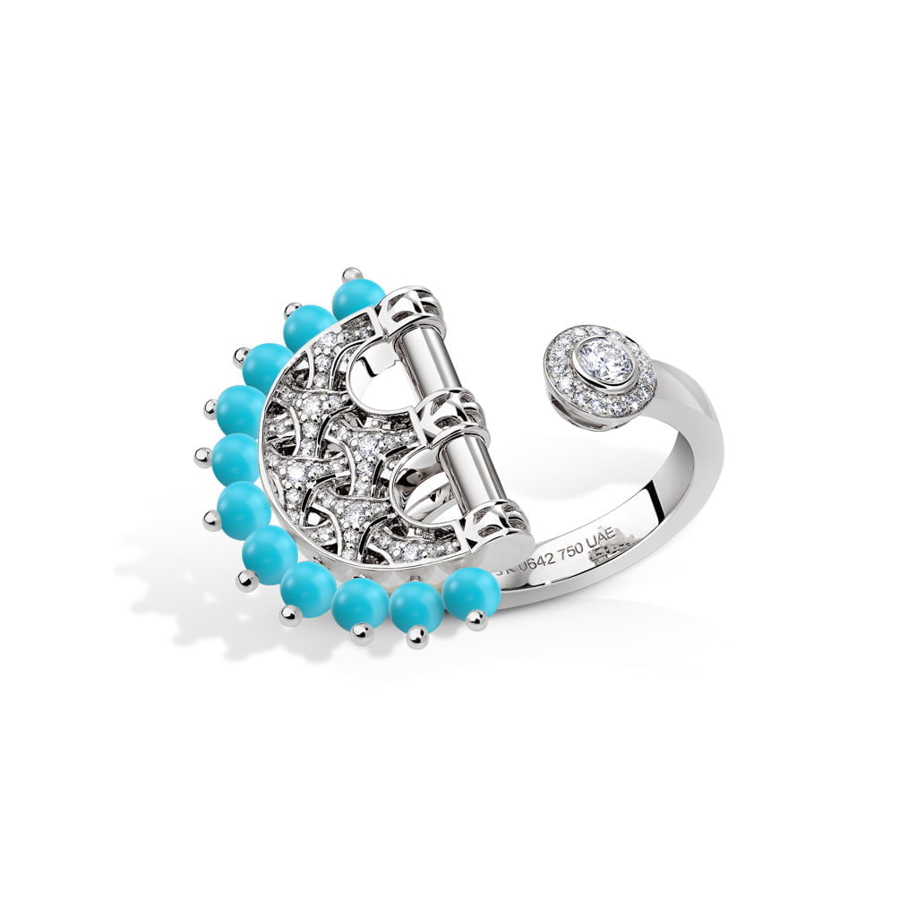 Heritage Turquoise Full Diamond Ring