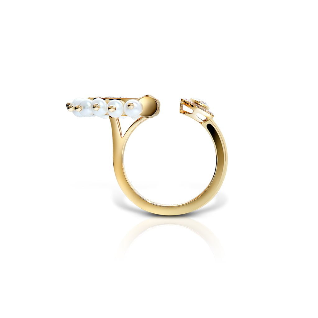 Heritage Agate Full Diamond Ring — Pearl#Stone_Pearl