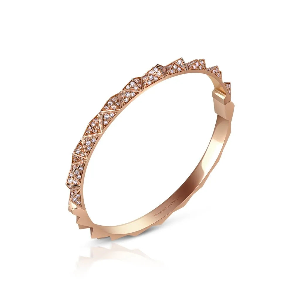 Tilal Full Diamond Bangle#Gold_Rose Gold
