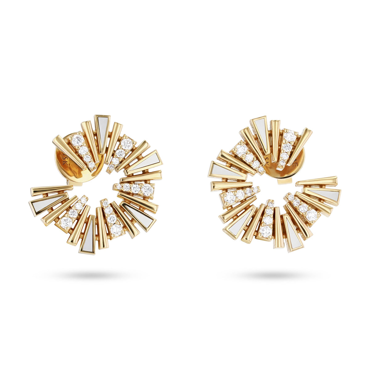 Al Fajr Small Hoop Earrings#Gold_Yellow Gold