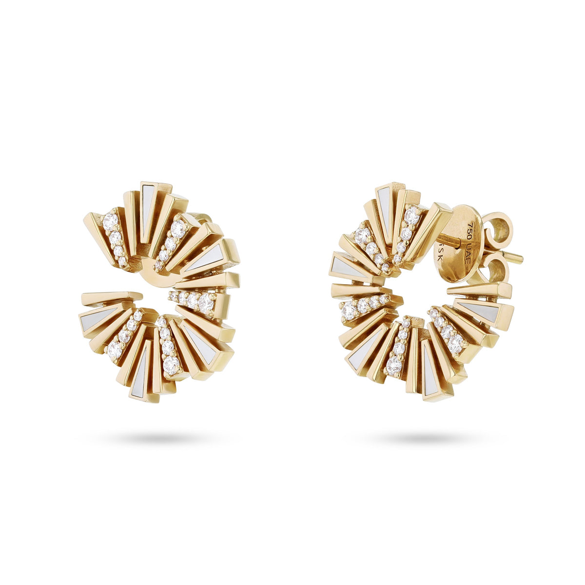 Al Fajr Small Hoop Earrings#Gold_Yellow Gold