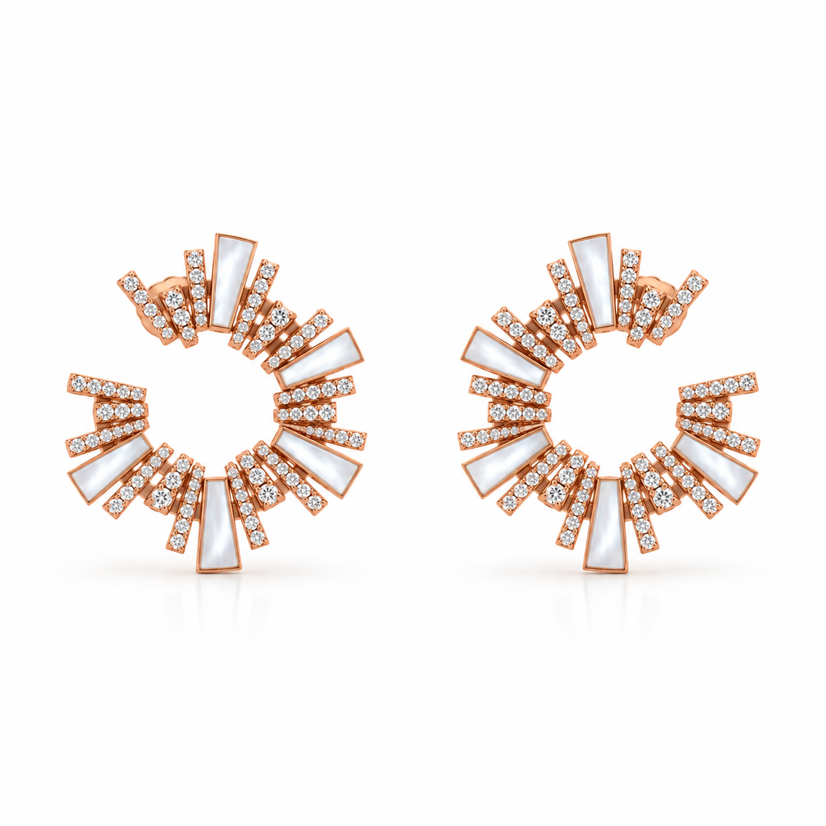 Al Fajr Full Diamond Hoop Earrings