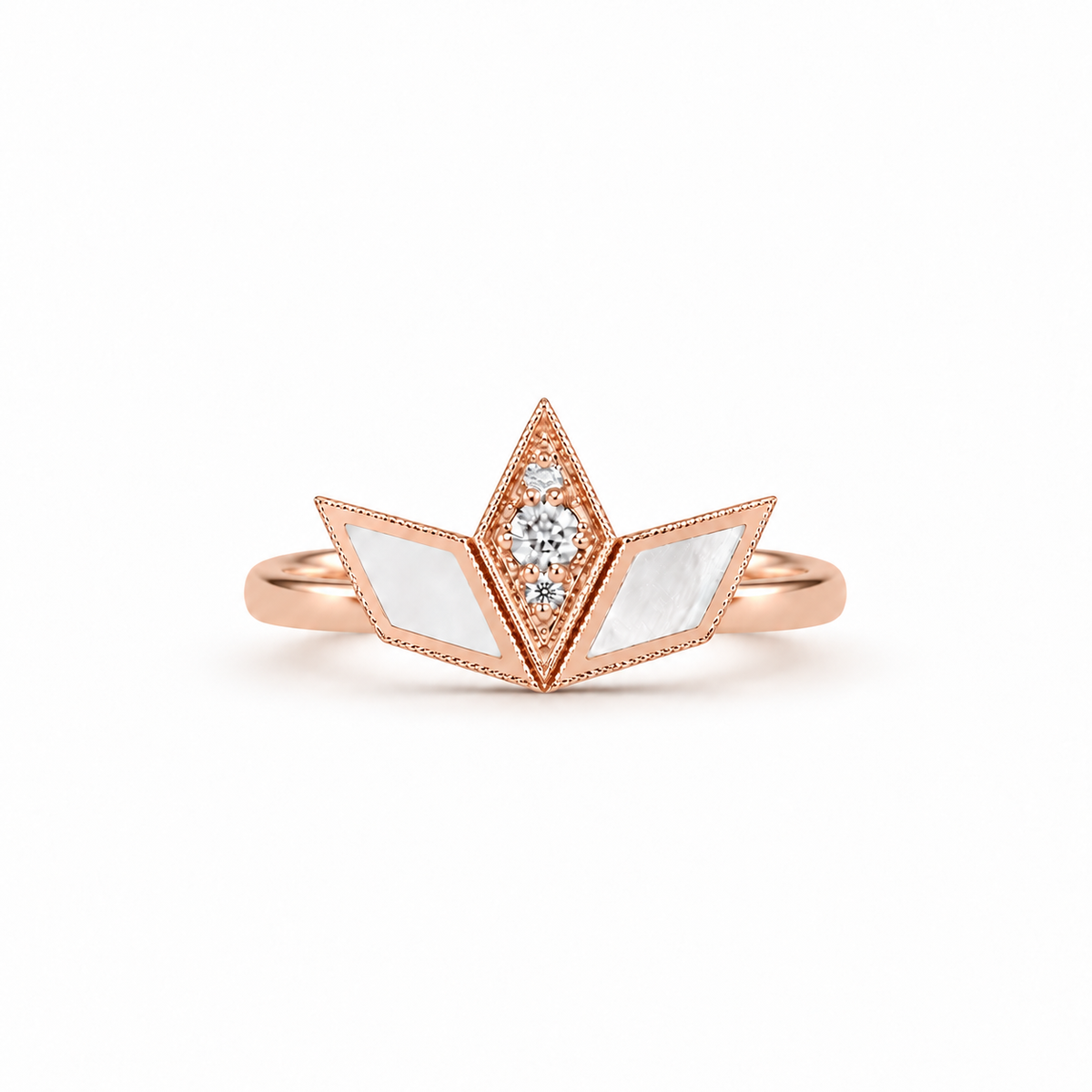 Eternity 3Leaf Mother of Pearl Ring