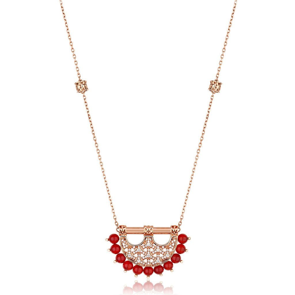 Heritage Pearl Pendant in Small Full Diamond — Agate#Stone_Agate