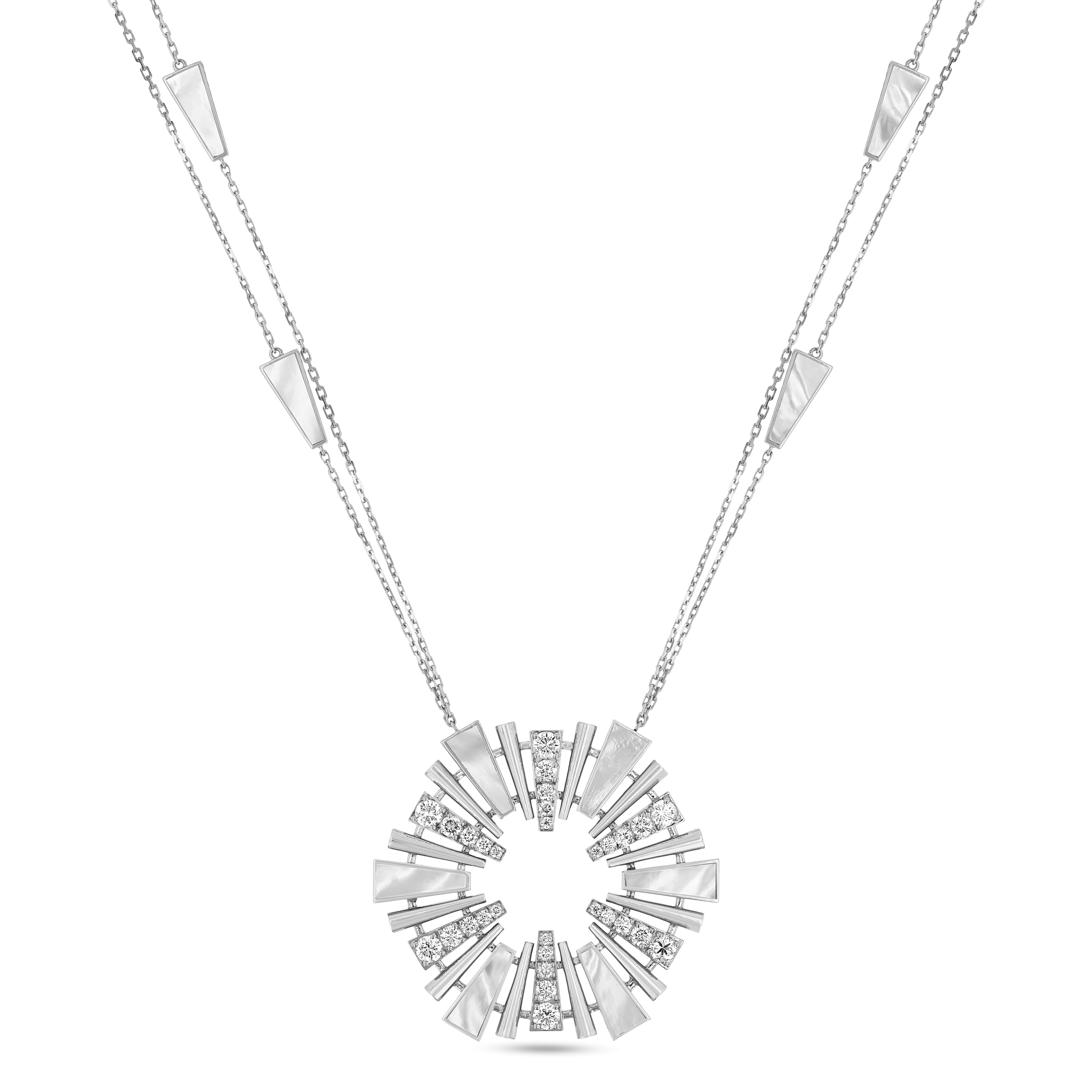 Al Fajr Shurooq Large Pendant White Gold