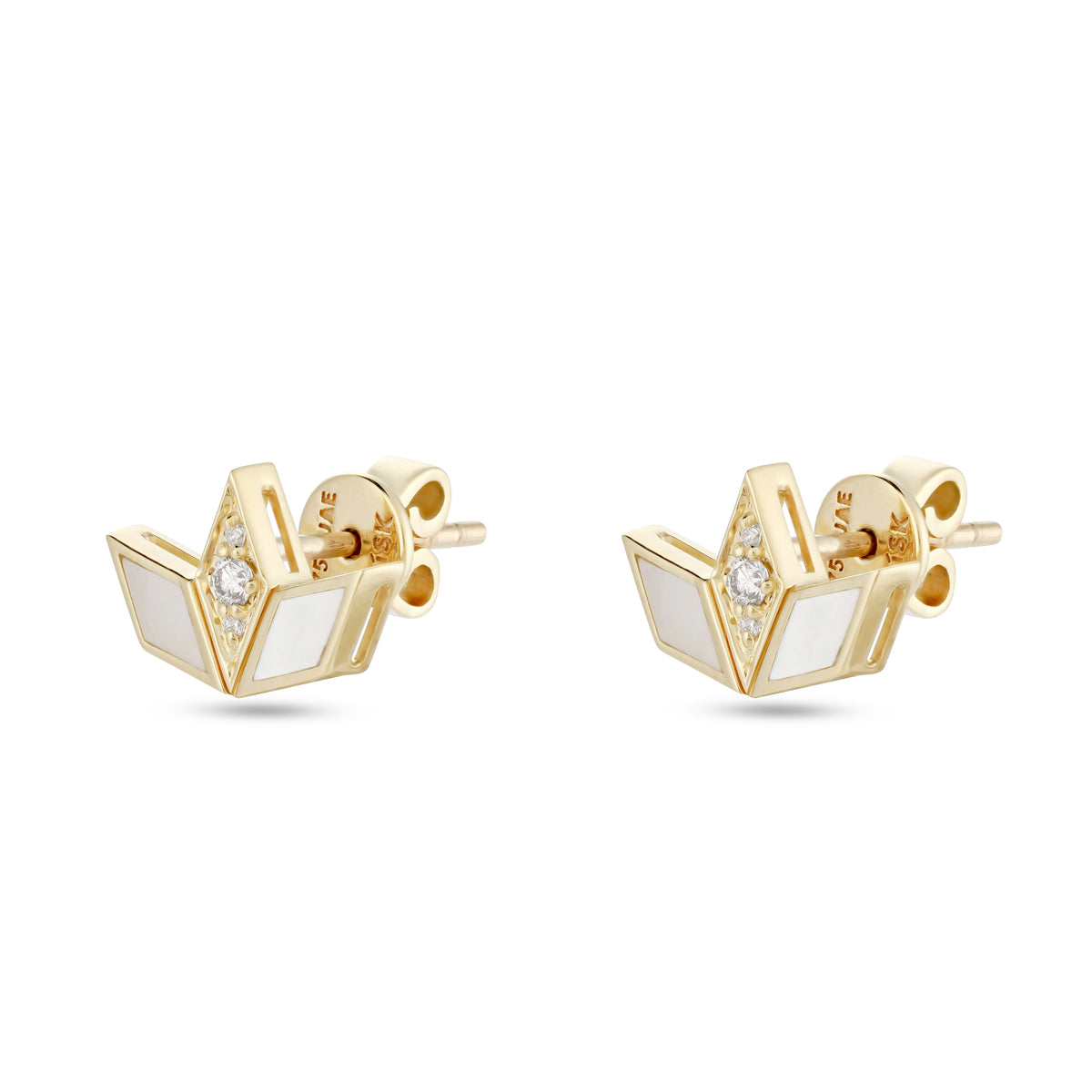 Eternity 3Leaf Mother of Pearl Earrings