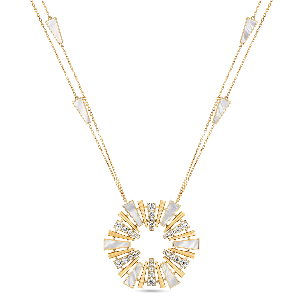 Al Fajr Shurooq Large Pendant#Gold_Yellow Gold