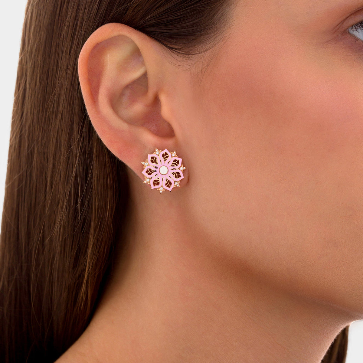 AURA Bloom Earrings#Gold_Rose Gold