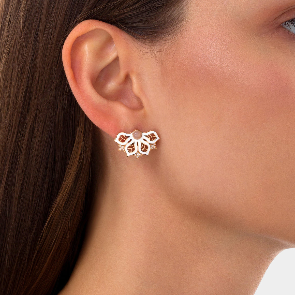 AURA Rise Earrings Small#Gold_Rose Gold