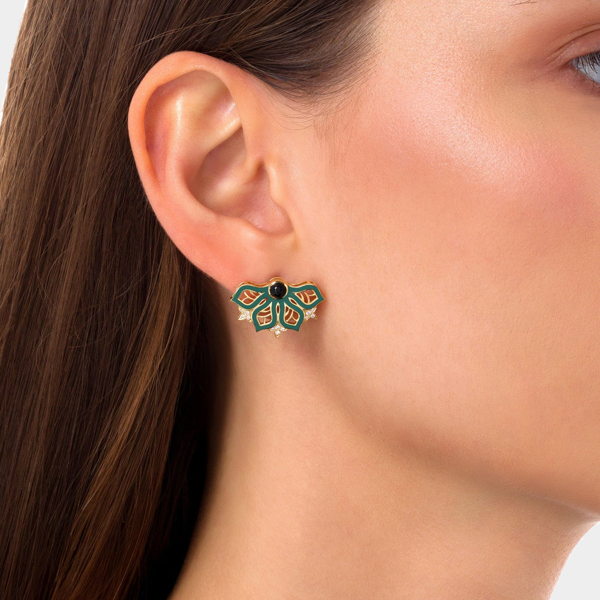 AURA Rise Earrings Small#Gold_Yellow Gold