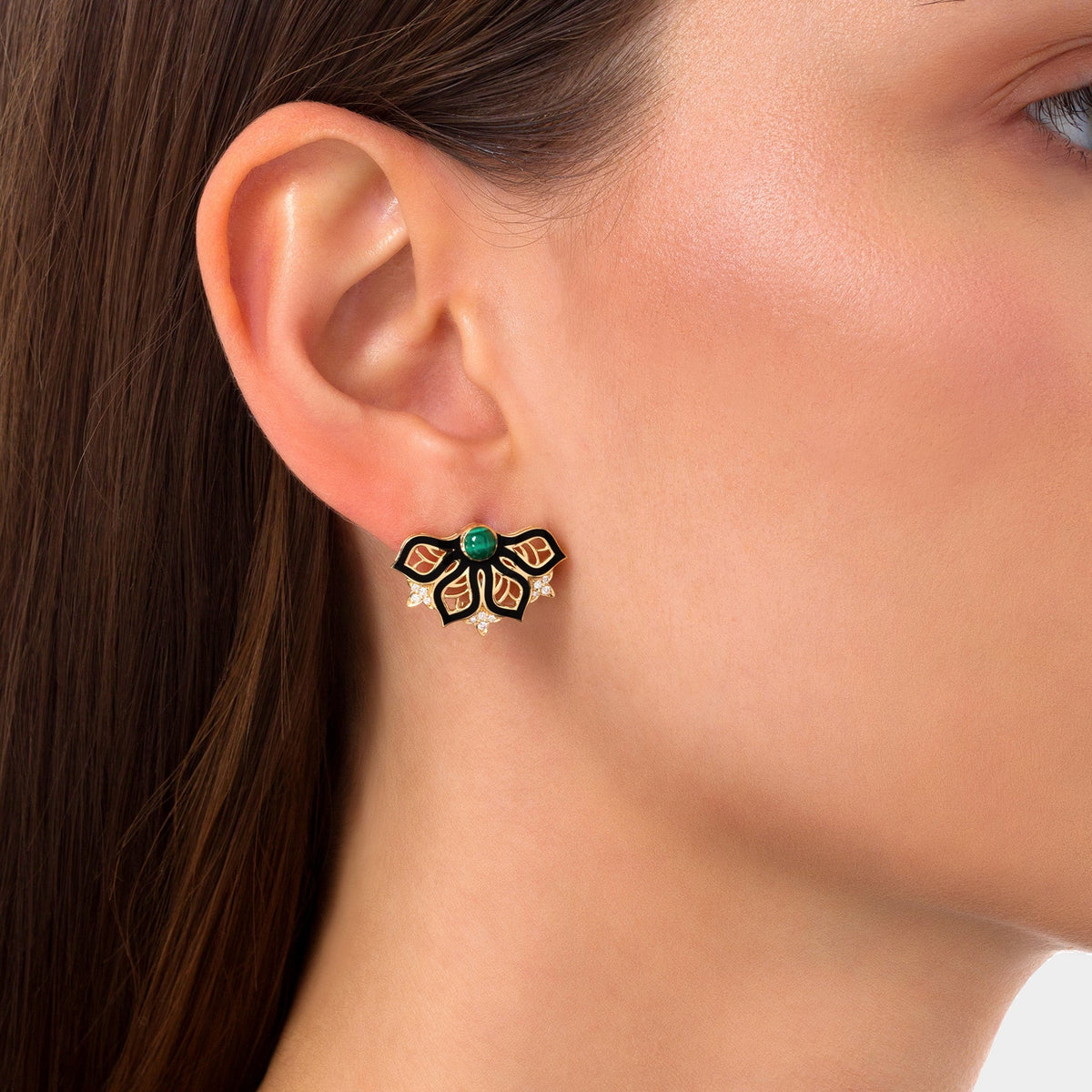 AURA Rise Earrings Small#Gold_Yellow Gold