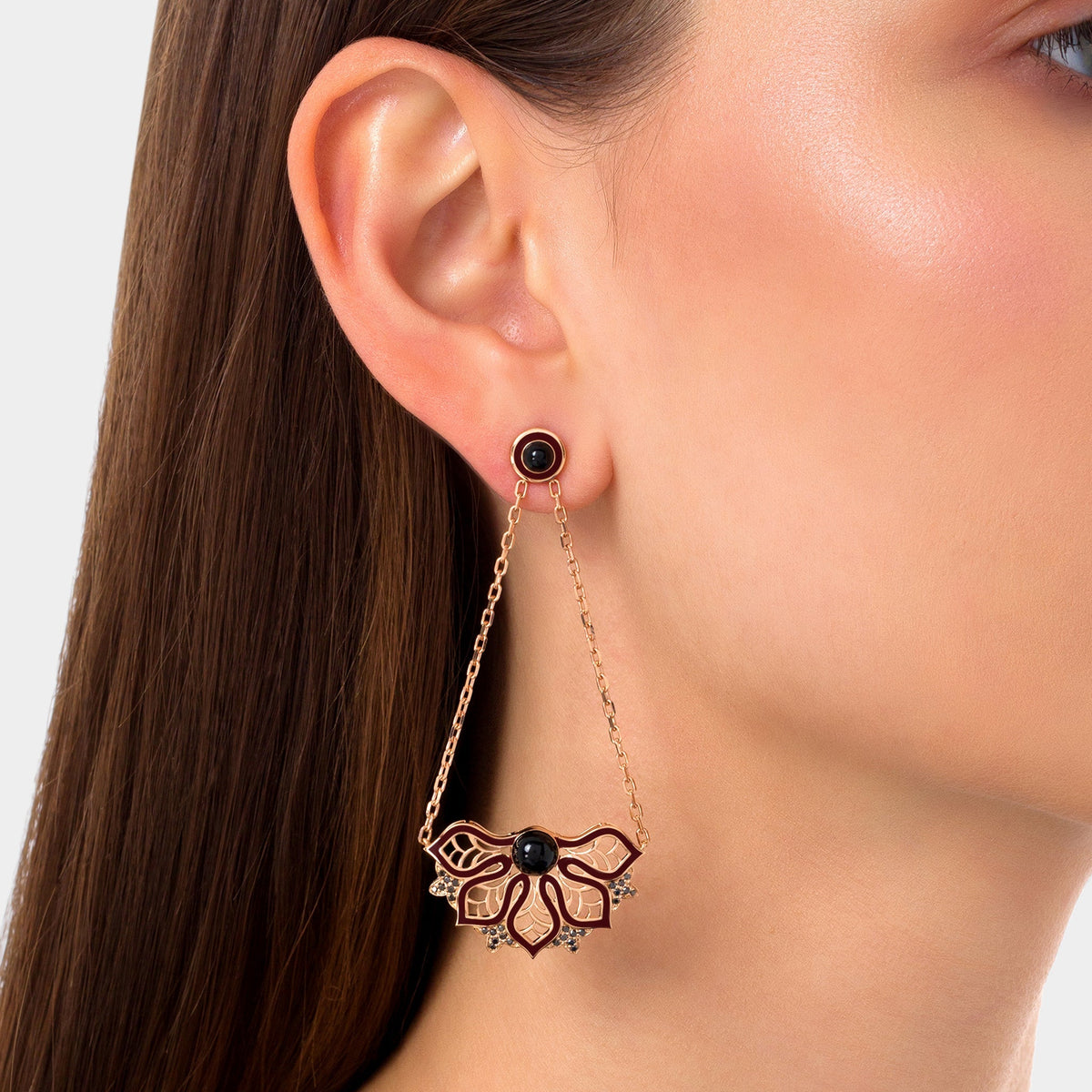 AURA Rise Earrings Medium#Gold_Rose Gold