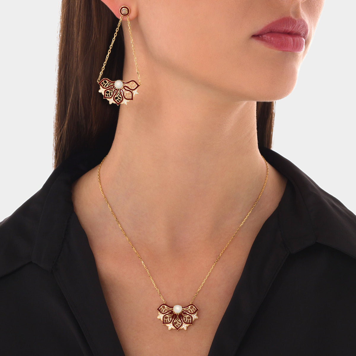 AURA Rise Necklace Medium#Gold_Yellow Gold
