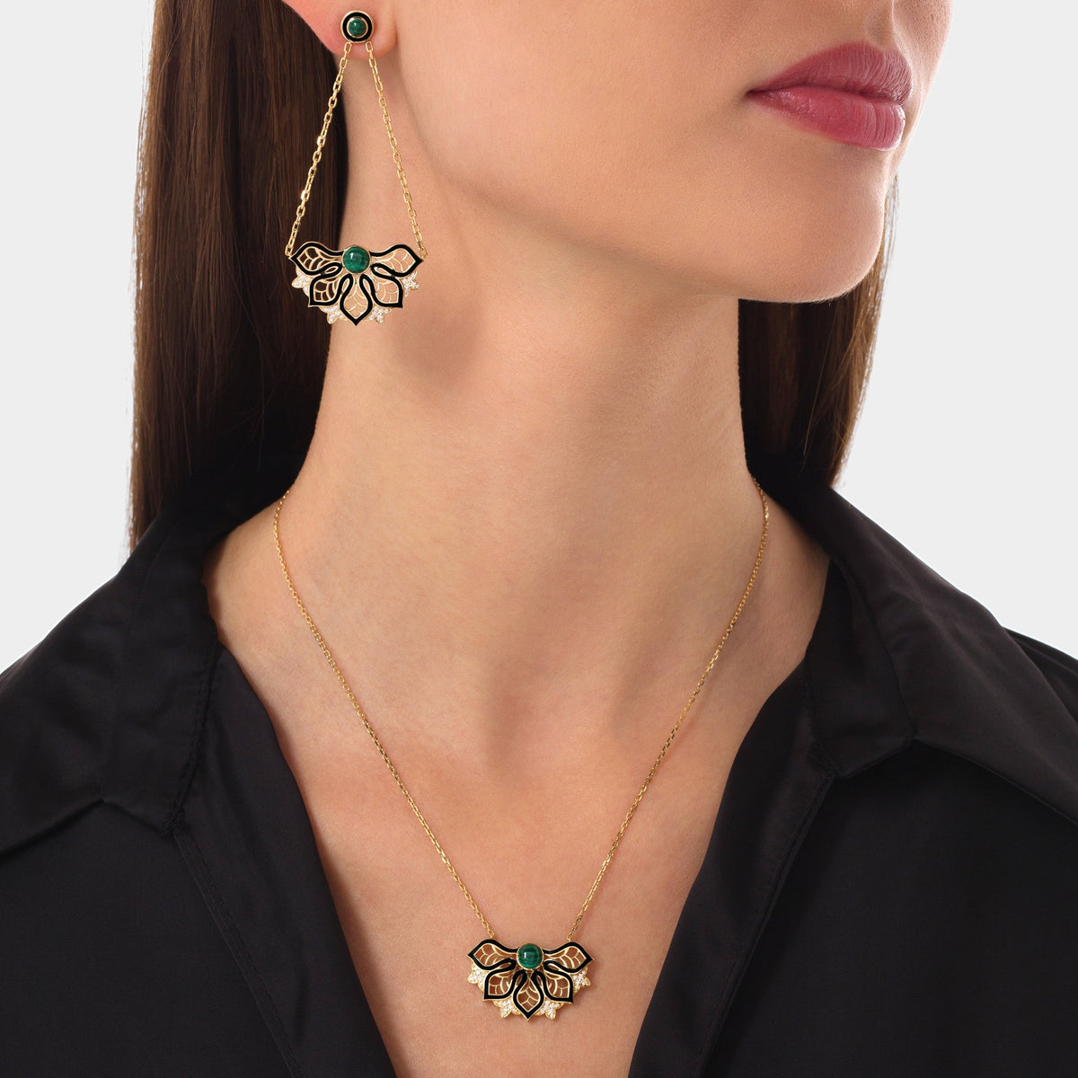 AURA Rise Earrings Medium#Gold_Yellow Gold