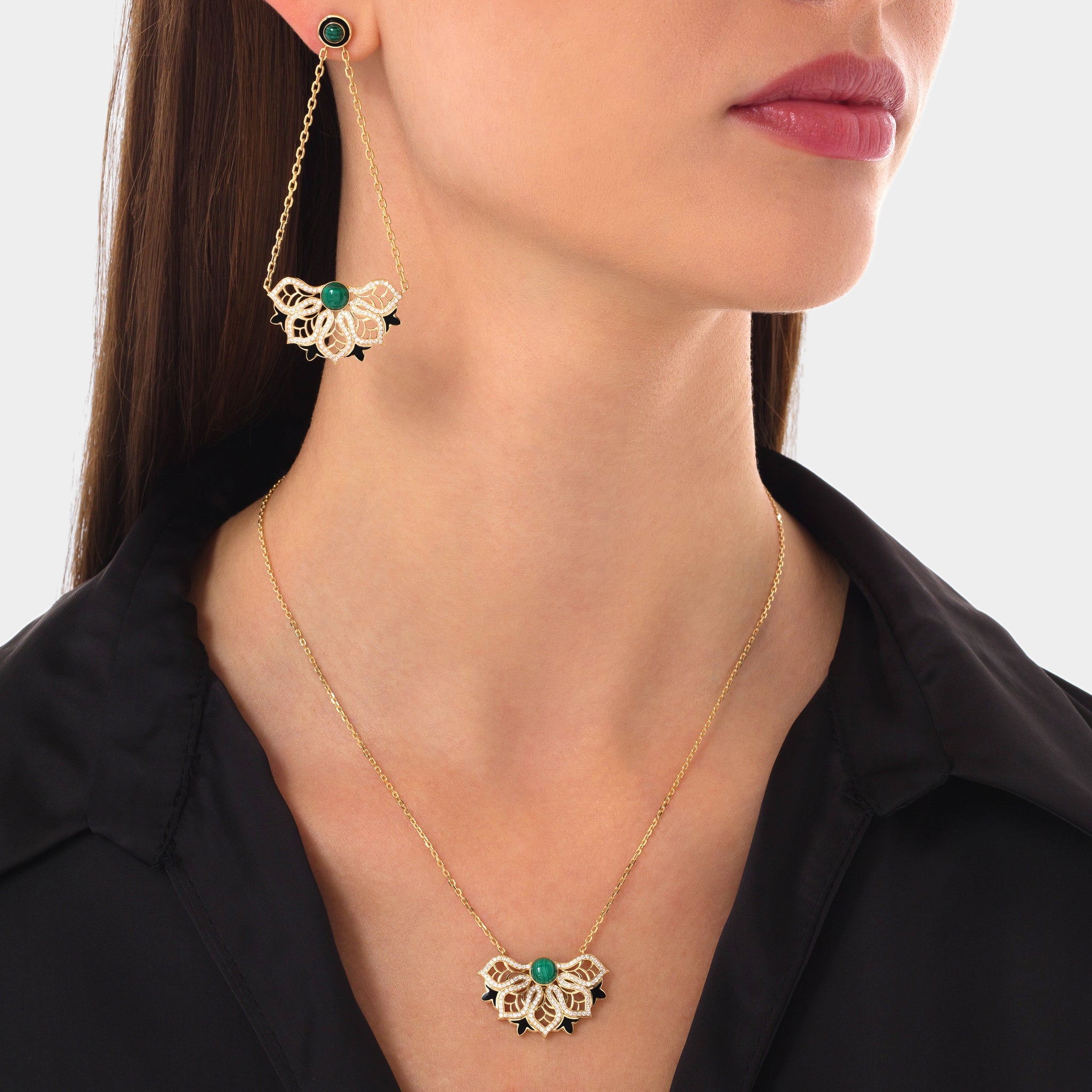 AURA Rise Pavé Necklace Medium
