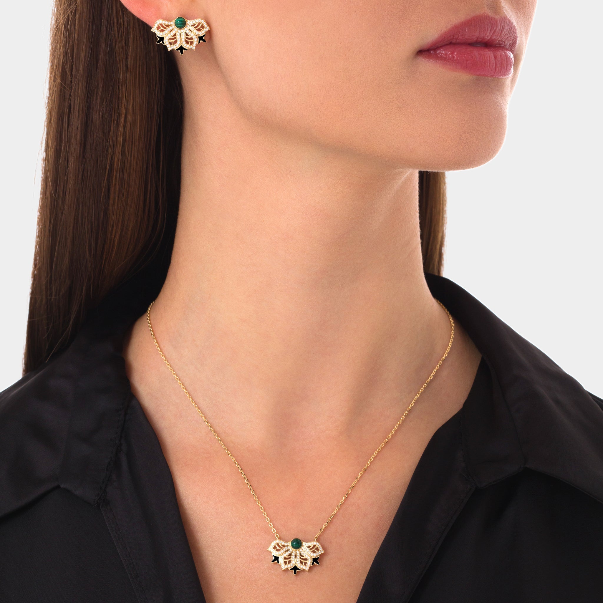 AURA Rise Pavé Necklace Small