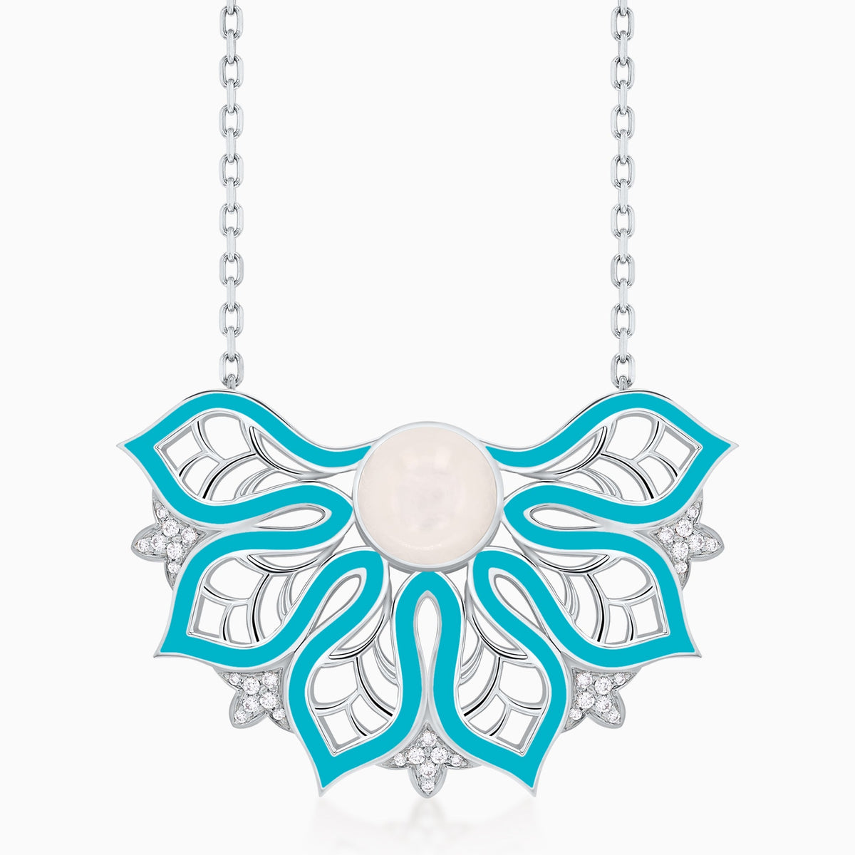 AURA Rise Necklace Extra Large#Gold_White Gold