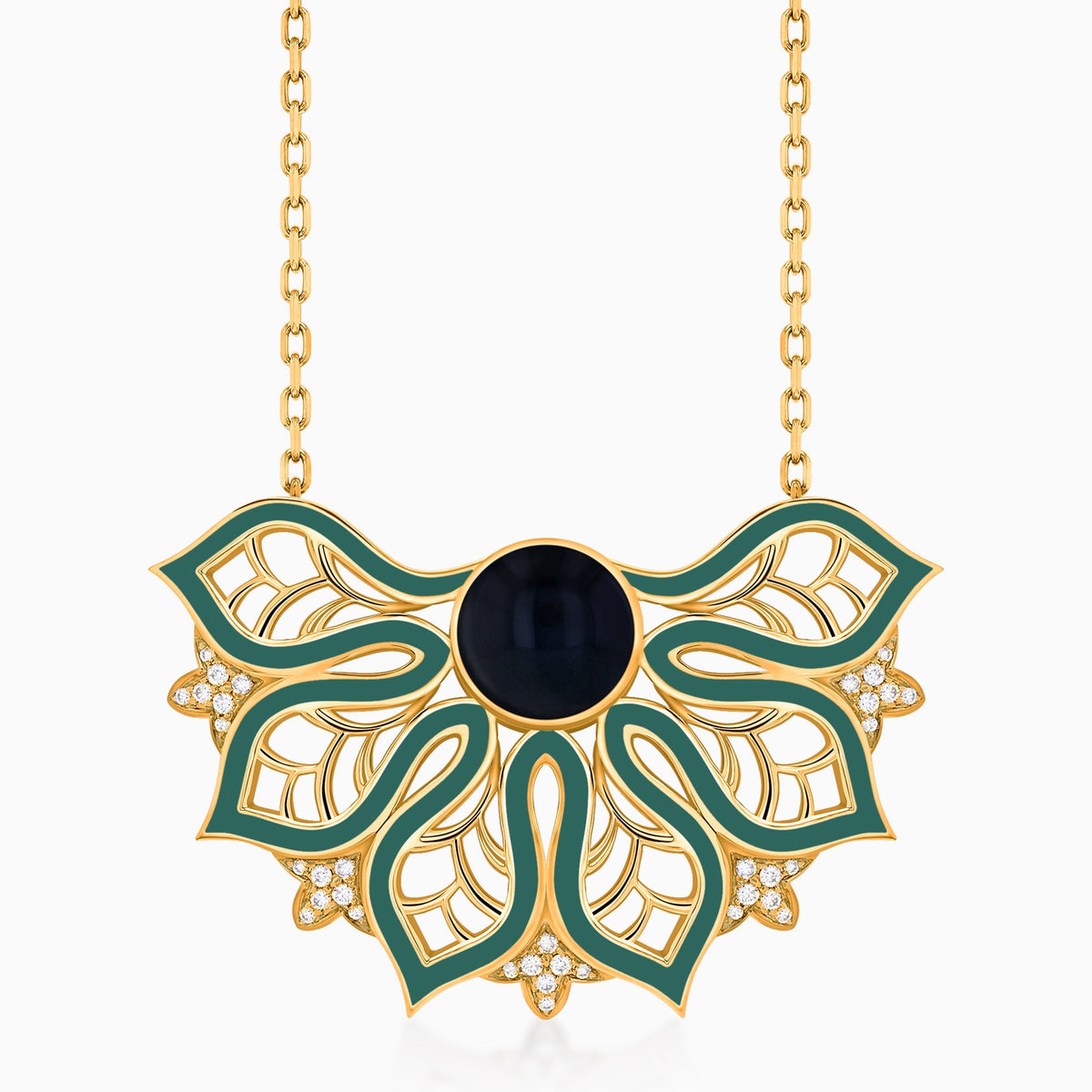 AURA Rise Necklace Extra Large#Gold_Yellow Gold