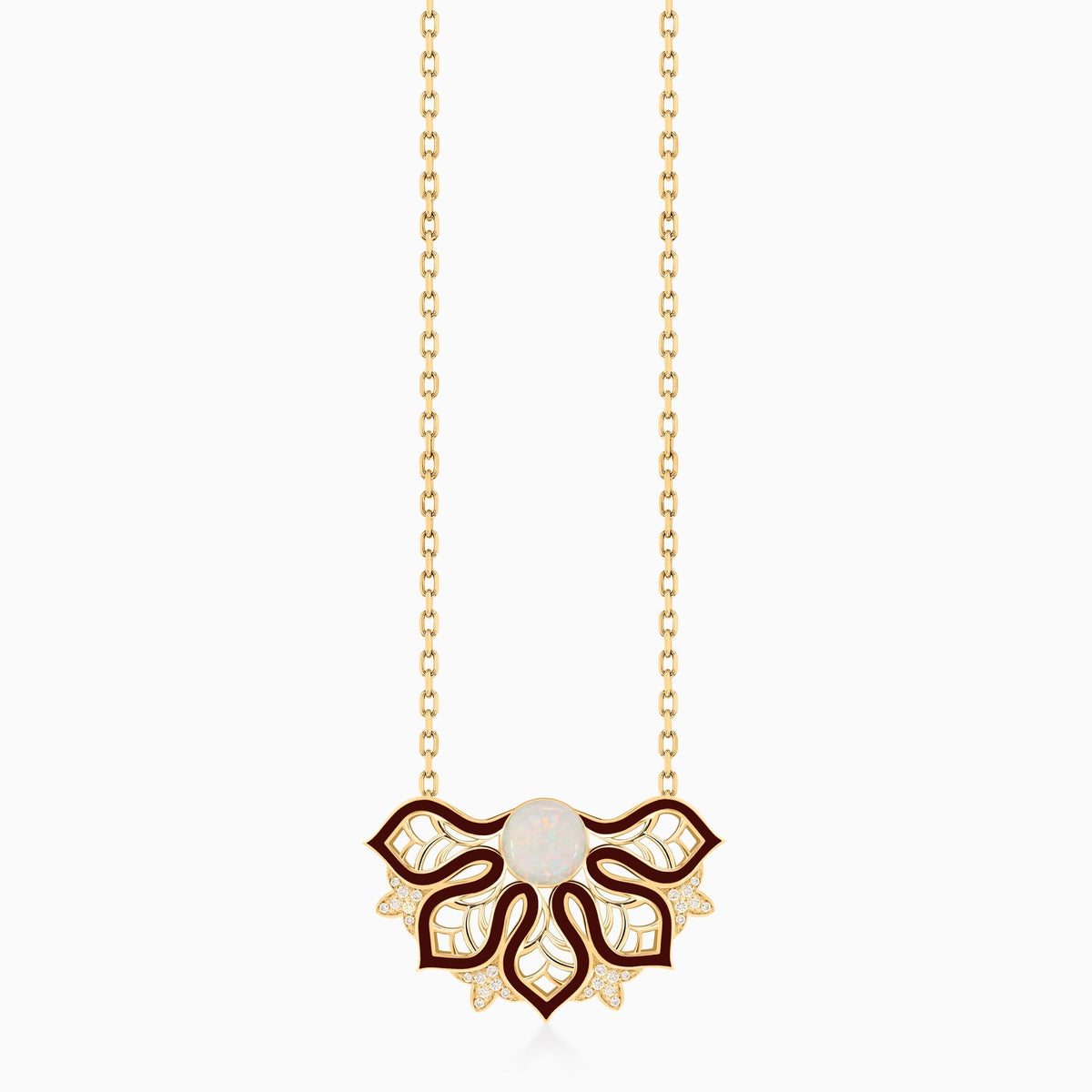 AURA Rise Necklace Medium#Gold_Yellow Gold