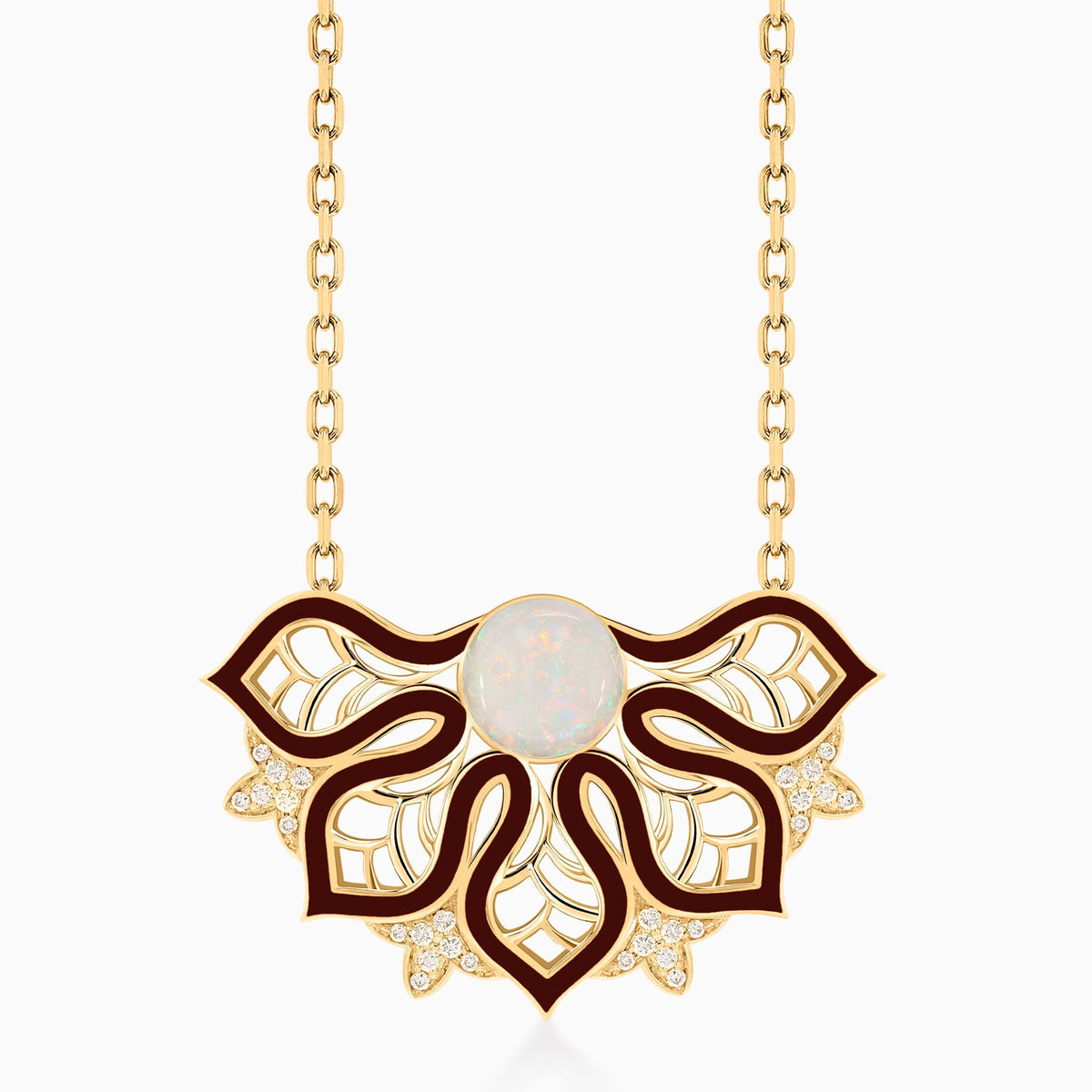 AURA Rise Necklace Medium#Gold_Yellow Gold