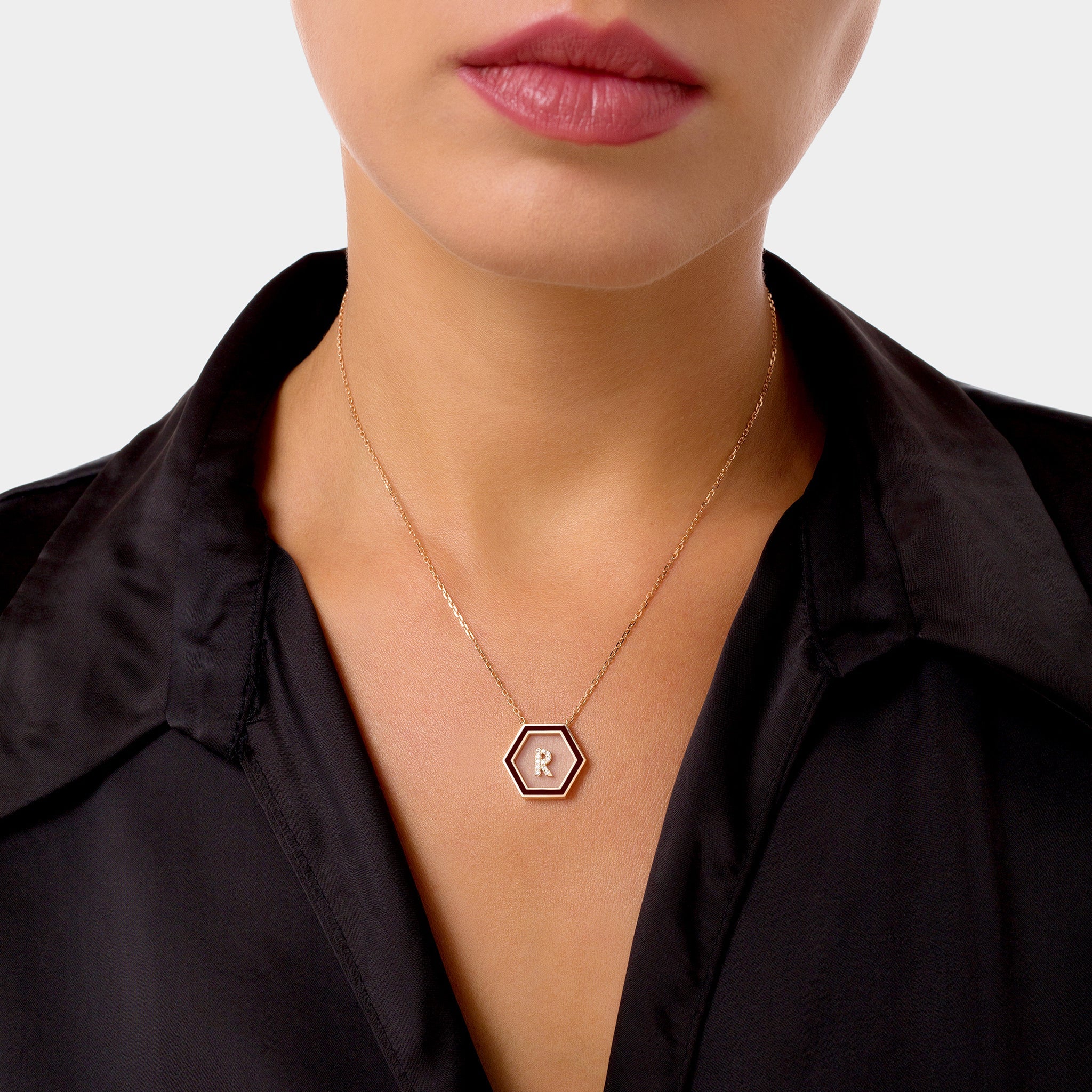 HEXA Letter R Necklace