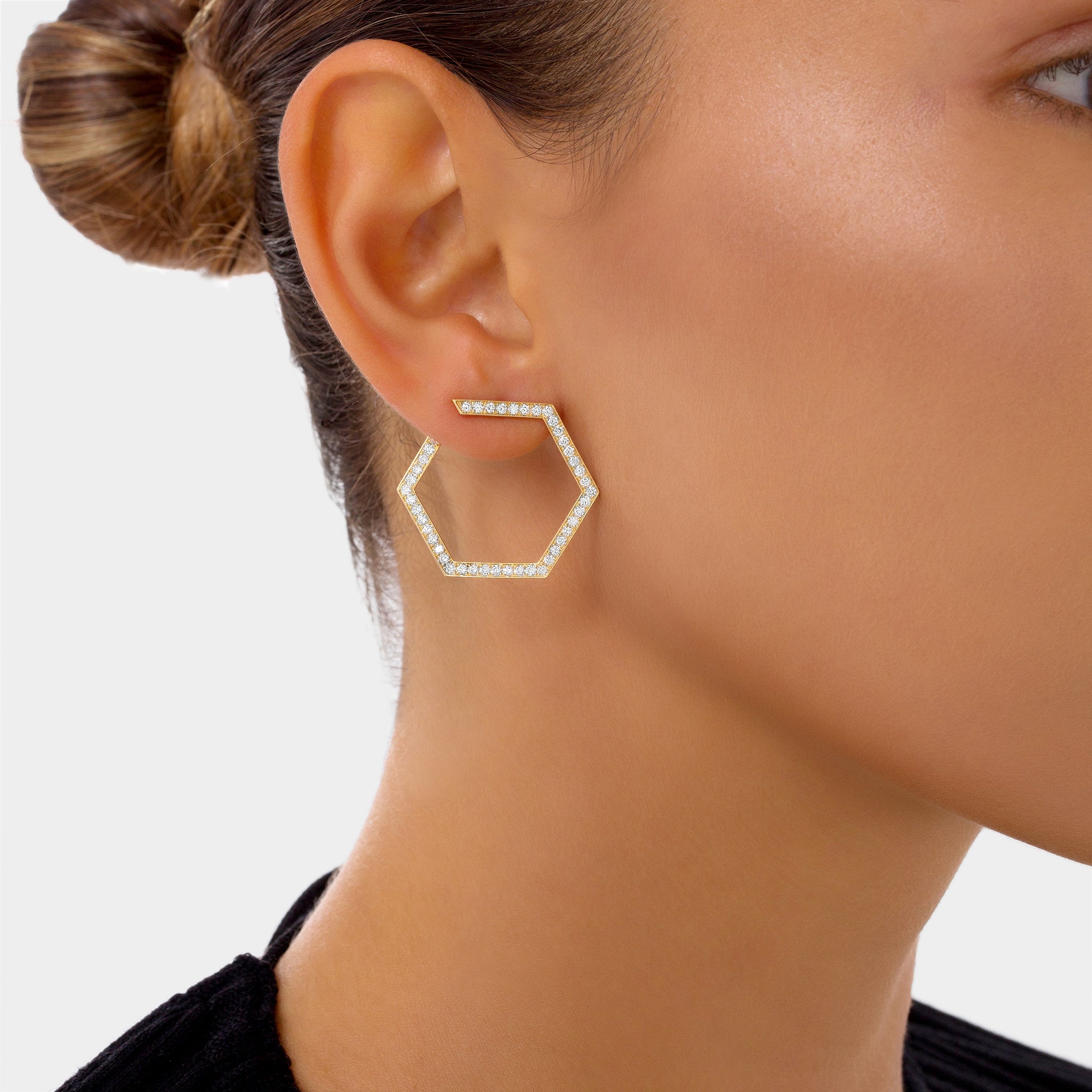 HEXA Pavé Earrings Large