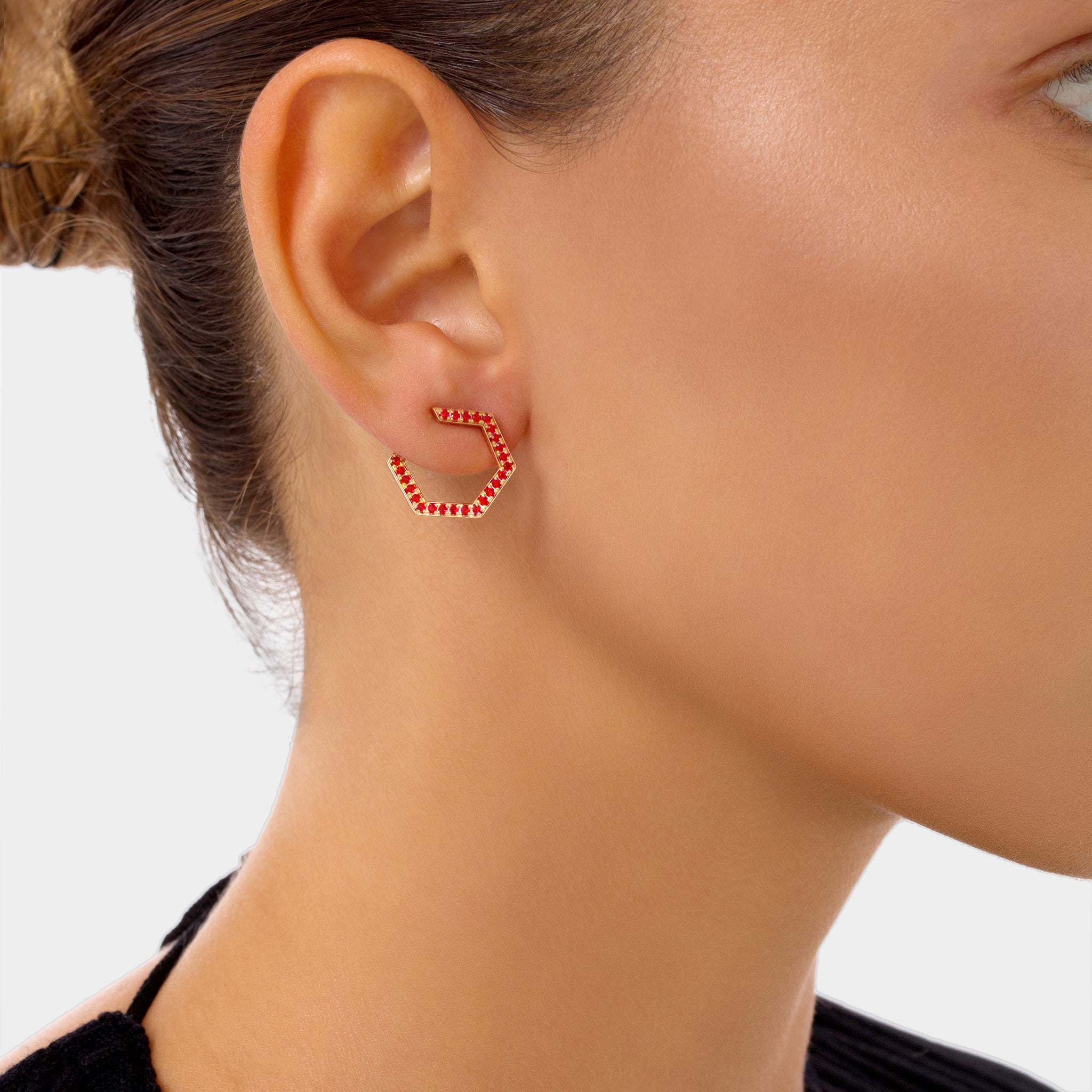 HEXA Pavé Earrings Small
