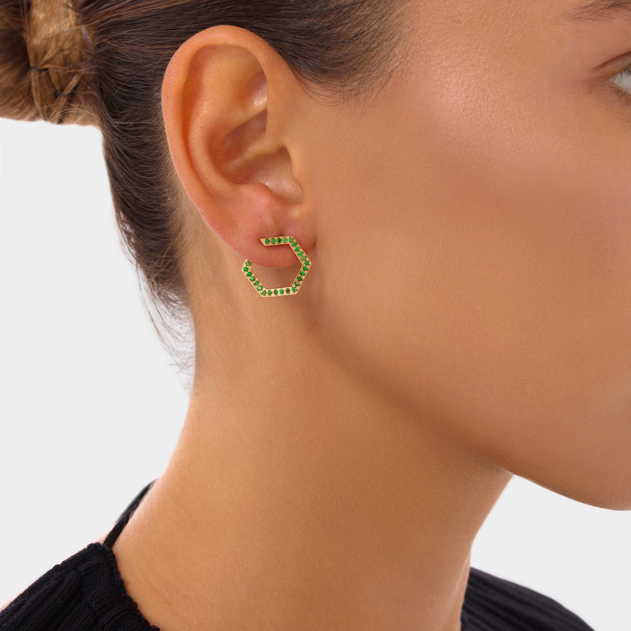 HEXA Pavé Earrings Small