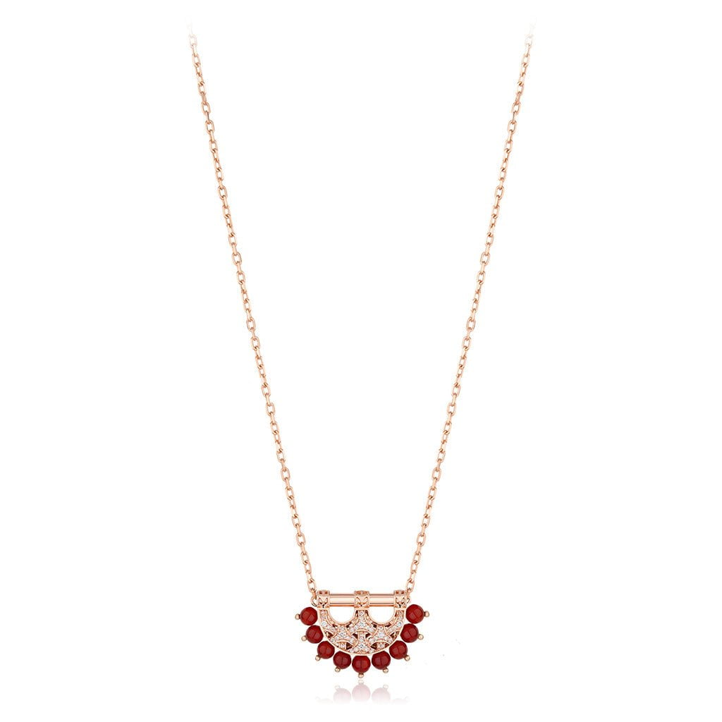 Heritage Pearl Pendant in Mini Full Diamond — Agate#Stone_Agate