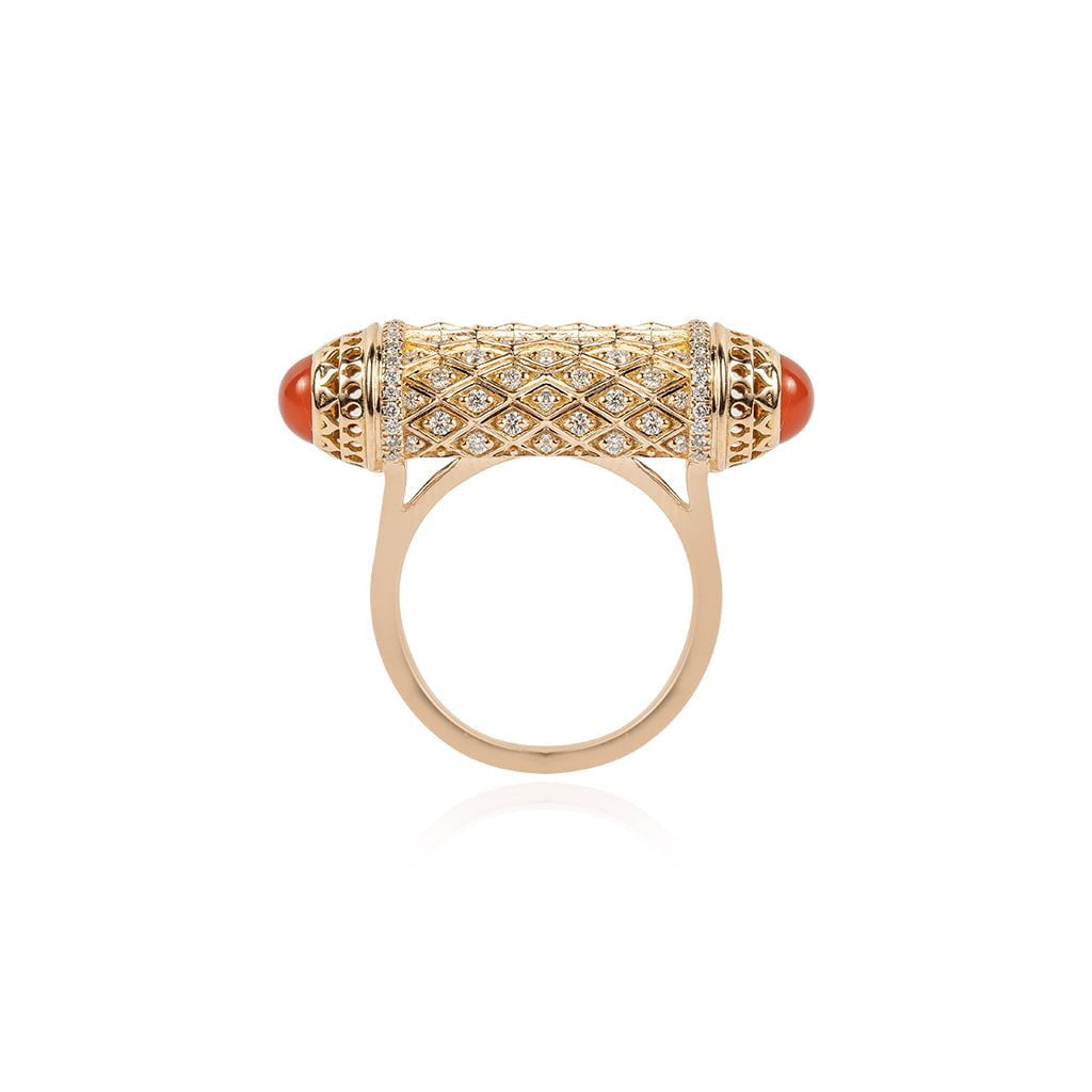 Al Noor Harmony Agate Ring - Misk Dubai,RINGS, al-noor-harmony-agate-ring, , Misk Dubai,  Misk, Misk Jewellery, Misk Jewelry, Gold, Emirati Gold, Emirati Design, Jewelry Emirati, Saudi Jewelry, Gold Saudi Arabia, Dubai, Abu Dhabi, Saudi Arabia, KSA, UAE, United Arab Emirates, 18kt, مجوهرات , مجوهرات مسك, مجوهرات اماراتية , دهب , سعودية ذهب