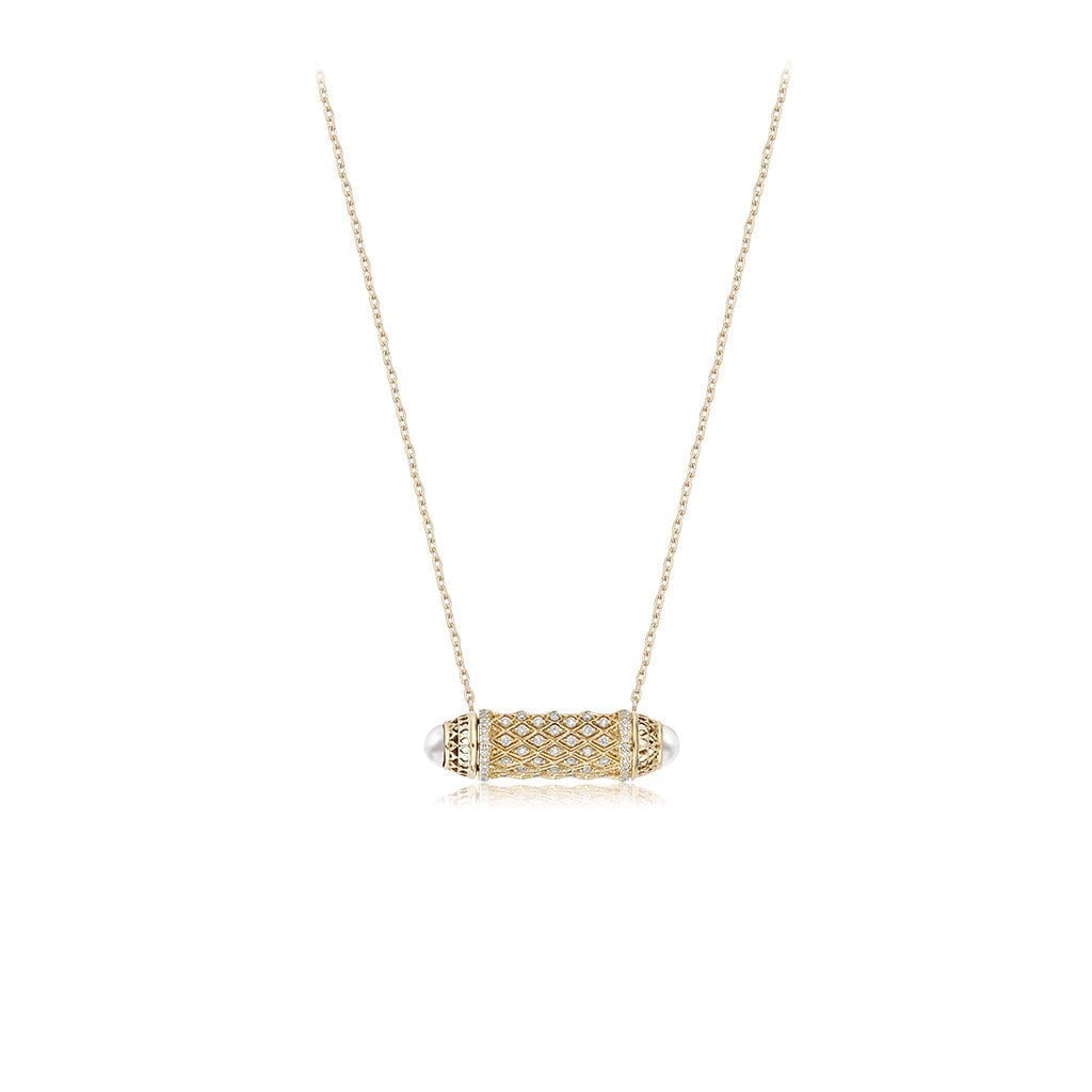 Al Noor Harmony Mini Pendant in Pearl - Misk Dubai,Necklaces, al-noor-harmony-mini-pendant-in-pearl, , Misk Dubai, Misk, Misk Jewellery, Misk Jewelry, Gold, Emirati Gold, Emirati Design, Jewelry Emirati, Saudi Jewelry, Gold Saudi Arabia, Dubai, Abu Dhabi, Saudi Arabia, KSA, UAE, United Arab Emirates, 18kt, مجوهرات , مجوهرات مسك, مجوهرات اماراتية , دهب , سعودية ذهب