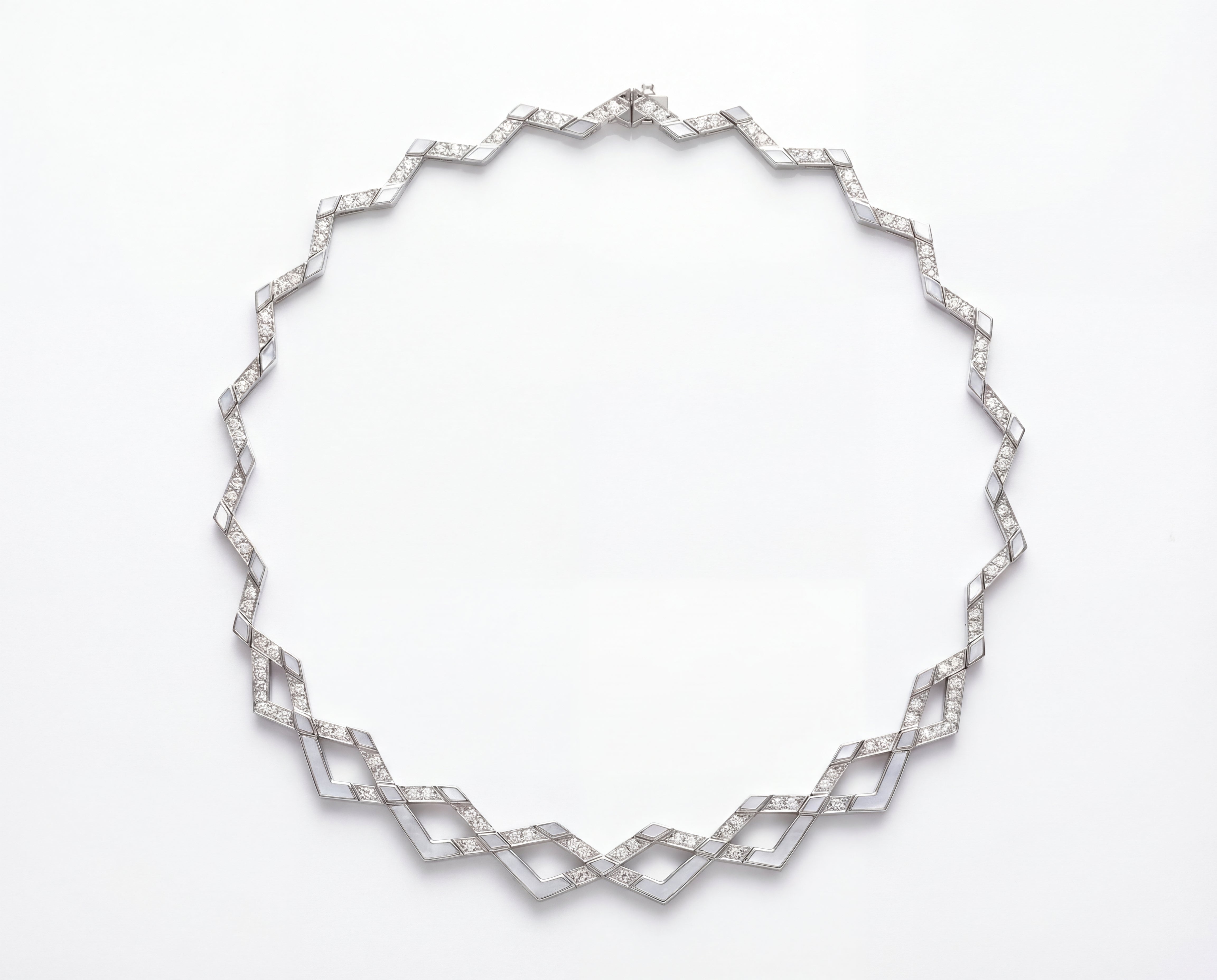 Eternity Noor Mother of Pearl Necklace- White Gold