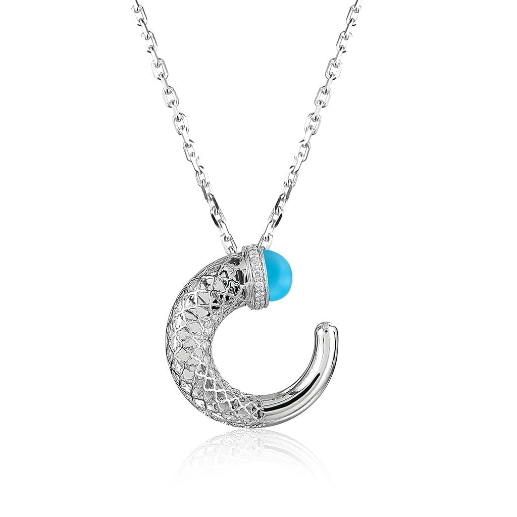 Hilal Large Pendant in Turquoise